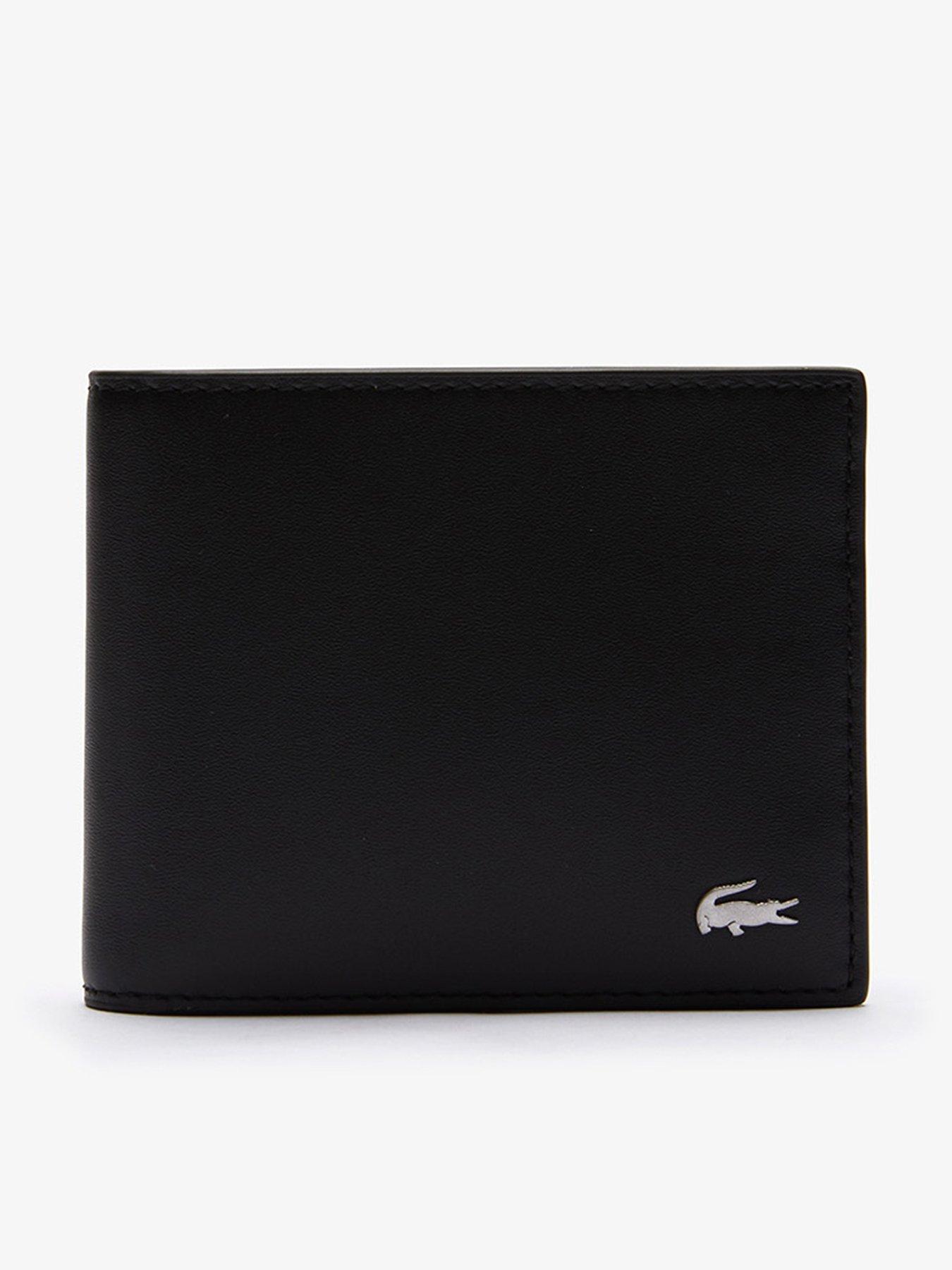undefined Small Leather Billfold Wallet - Black