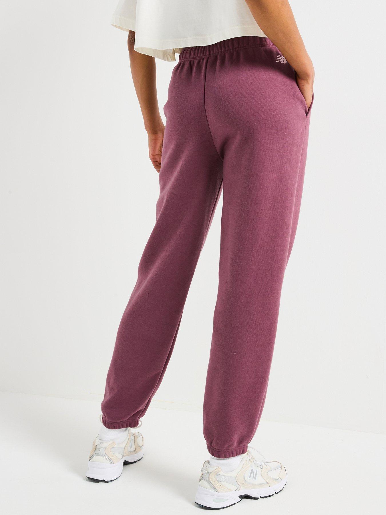 Image 2 of 5 of New Balance Women's Linear Heritage Fleece Joggers - Purple