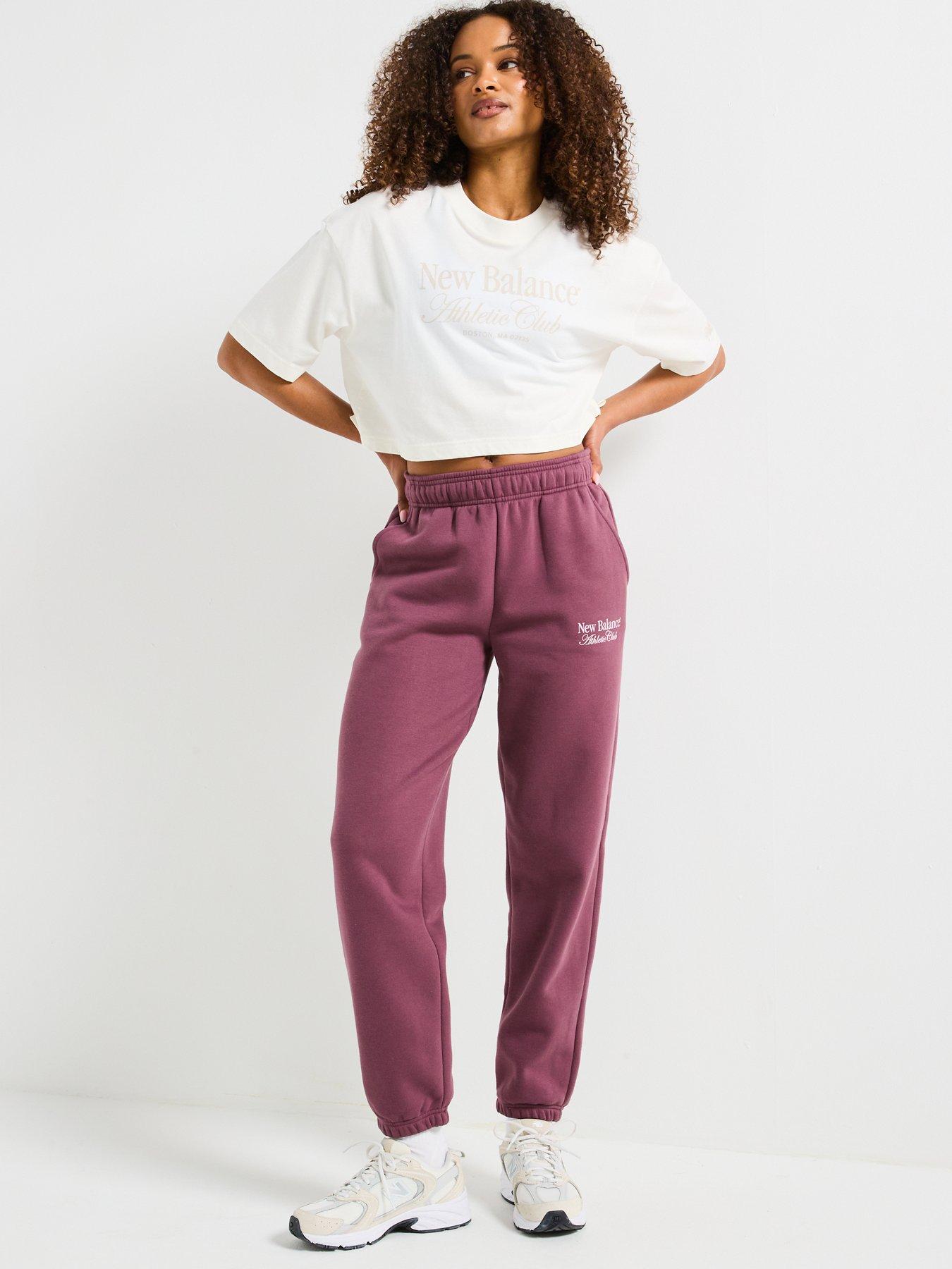 Image 3 of 5 of New Balance Women's Linear Heritage Fleece Joggers - Purple
