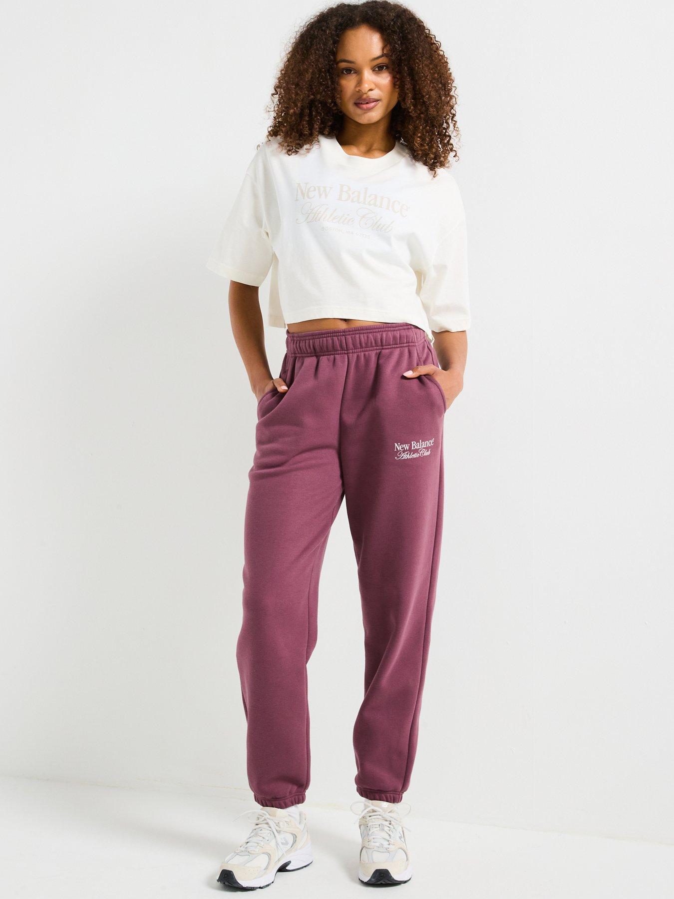 Image 5 of 5 of New Balance Women's Linear Heritage Fleece Joggers - Purple