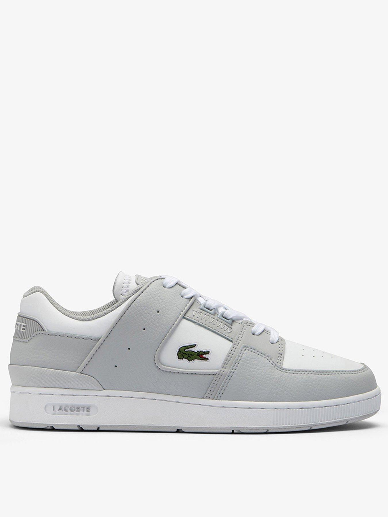 Image 1 of 6 of Lacoste Court Cage Trainers- Light Grey