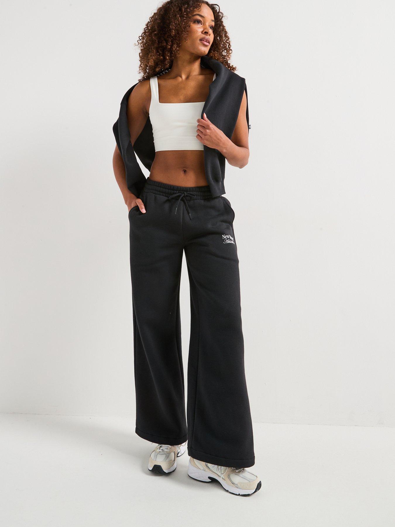 Image 3 of 4 of New Balance Women's Linear Heritage Wide Leg Jogger - Black