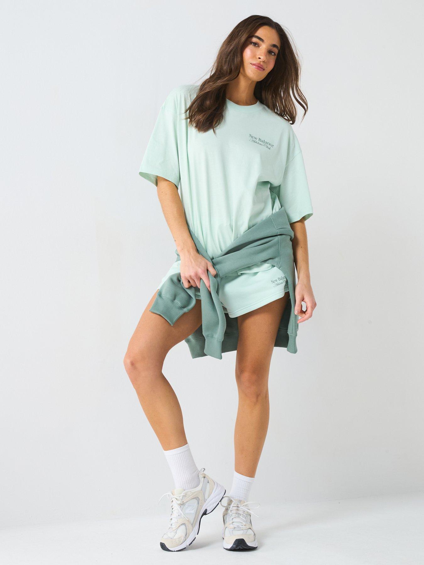 Image 3 of 5 of New Balance Women's Linear Heritage Oversized T-Shirt - Green