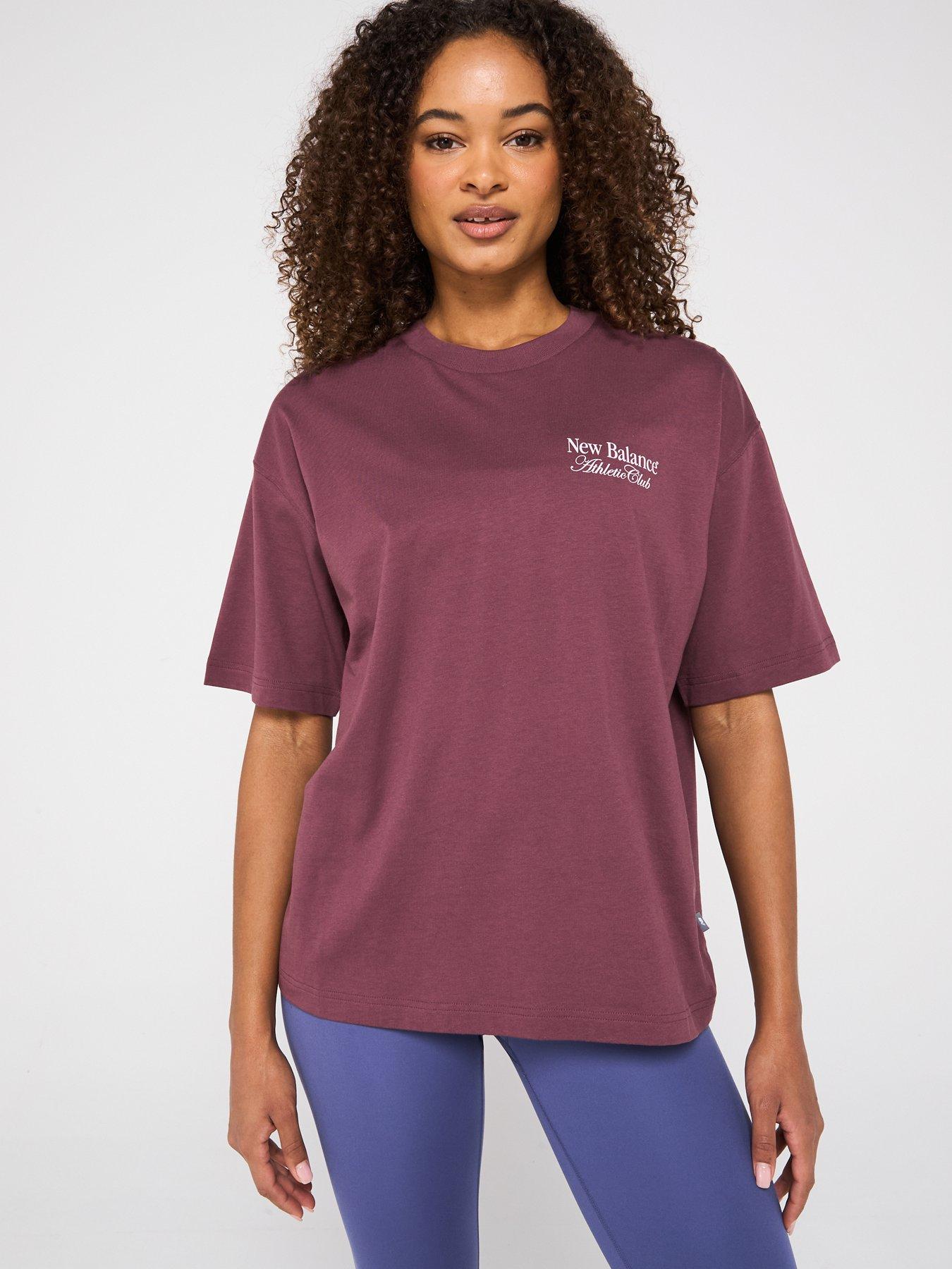 undefined Women's Linear Heritage Oversized T-Shirt - Purple