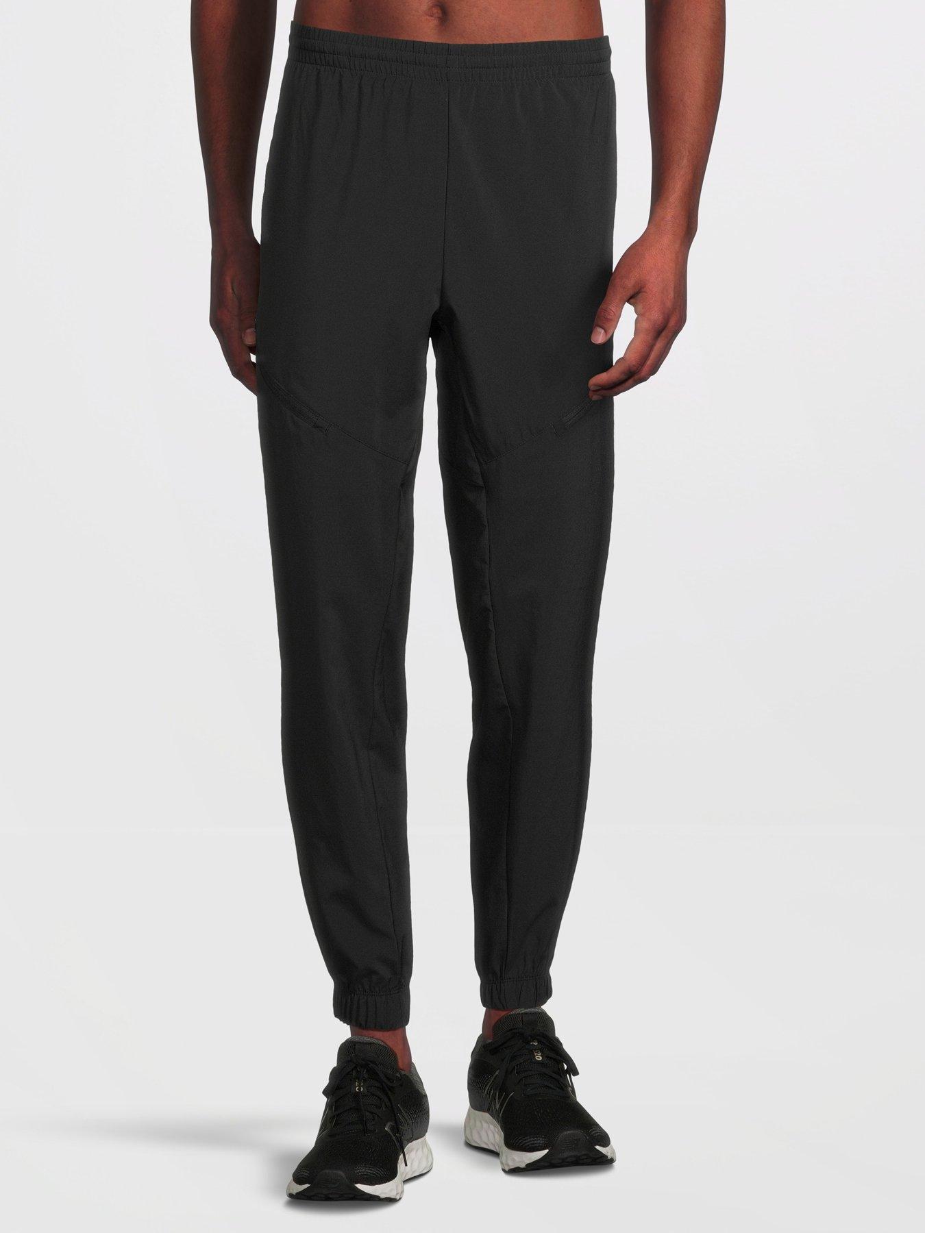 undefined Mens Woven Zip Pocket Pants - Black