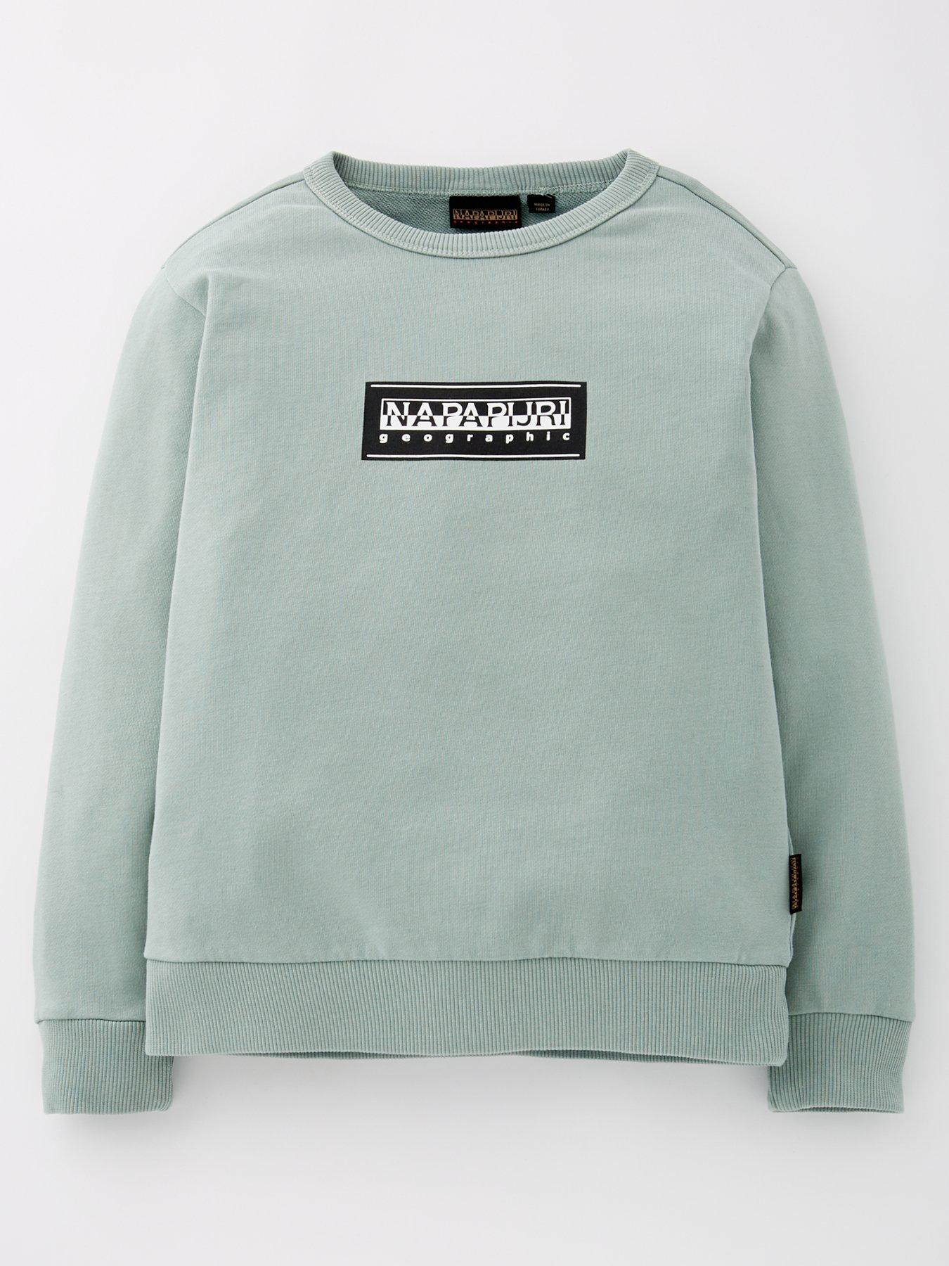 undefined Kids Chamois Box Logo Crew Sweatshirt - Grey