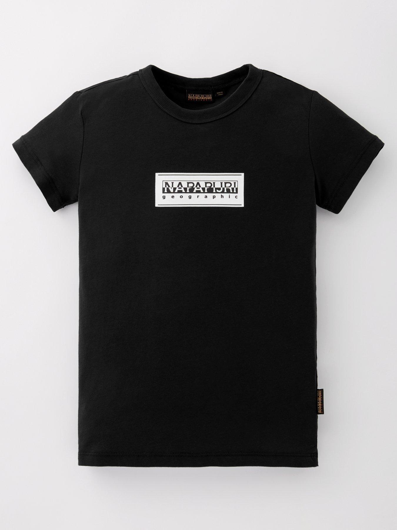 undefined Kids Chamois Box Logo T-Shirt - Black