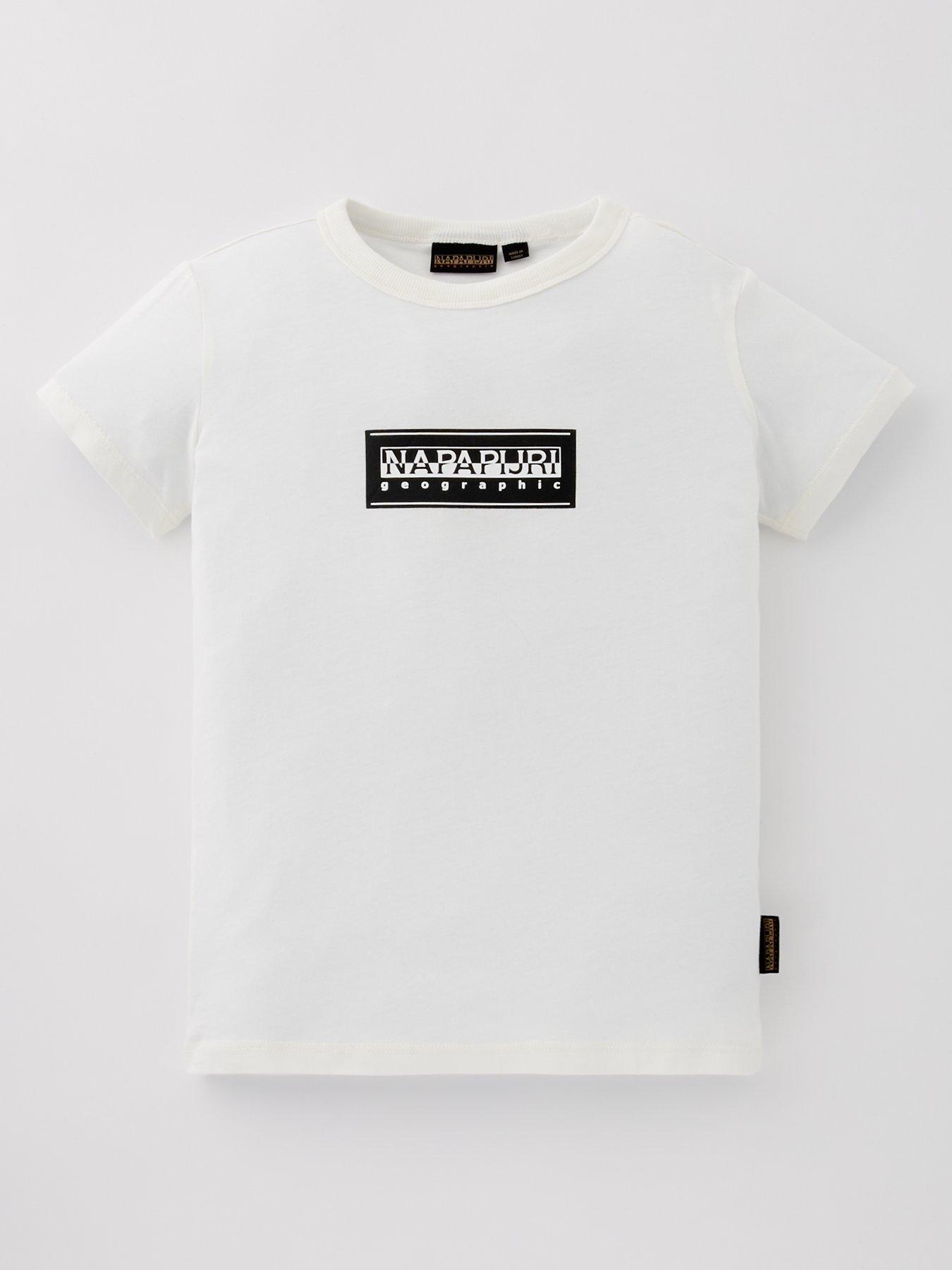 undefined Kids Chamois Box Logo T-Shirt - White