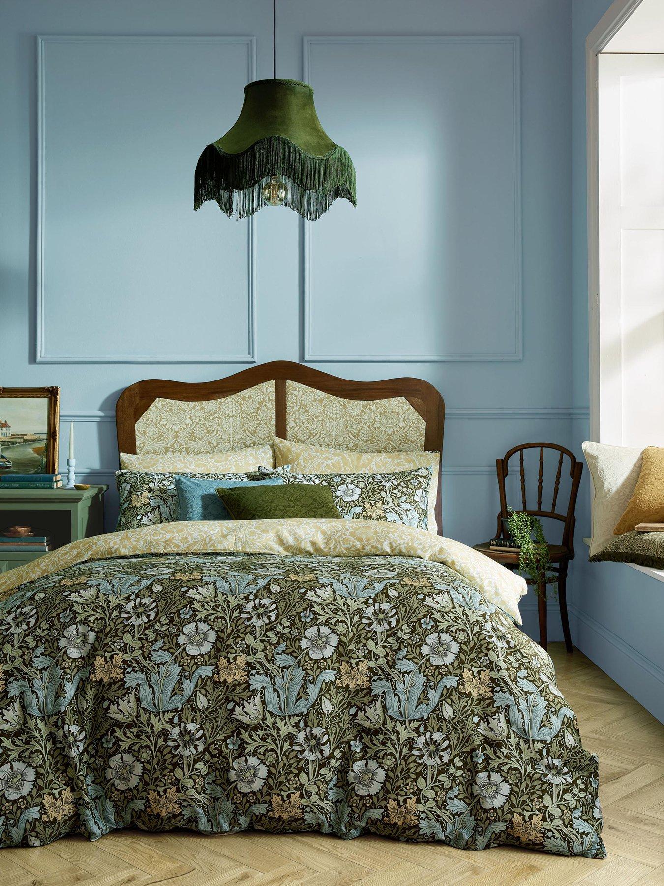 Product photograph of William Morris At Home Compton 100 Cotton Sateen Duvet Set- from very.co.uk