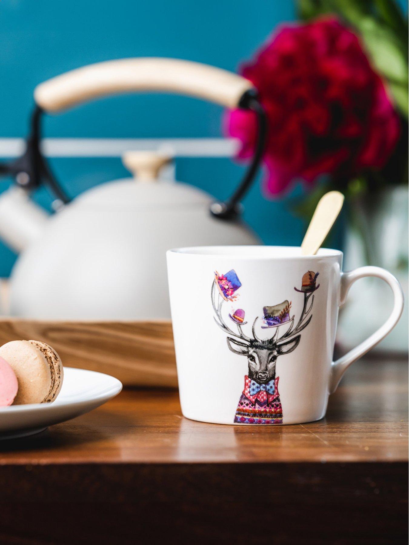 Product photograph of Mikasa X Tipperleyhill 380ml Fine China Mug Stag from very.co.uk