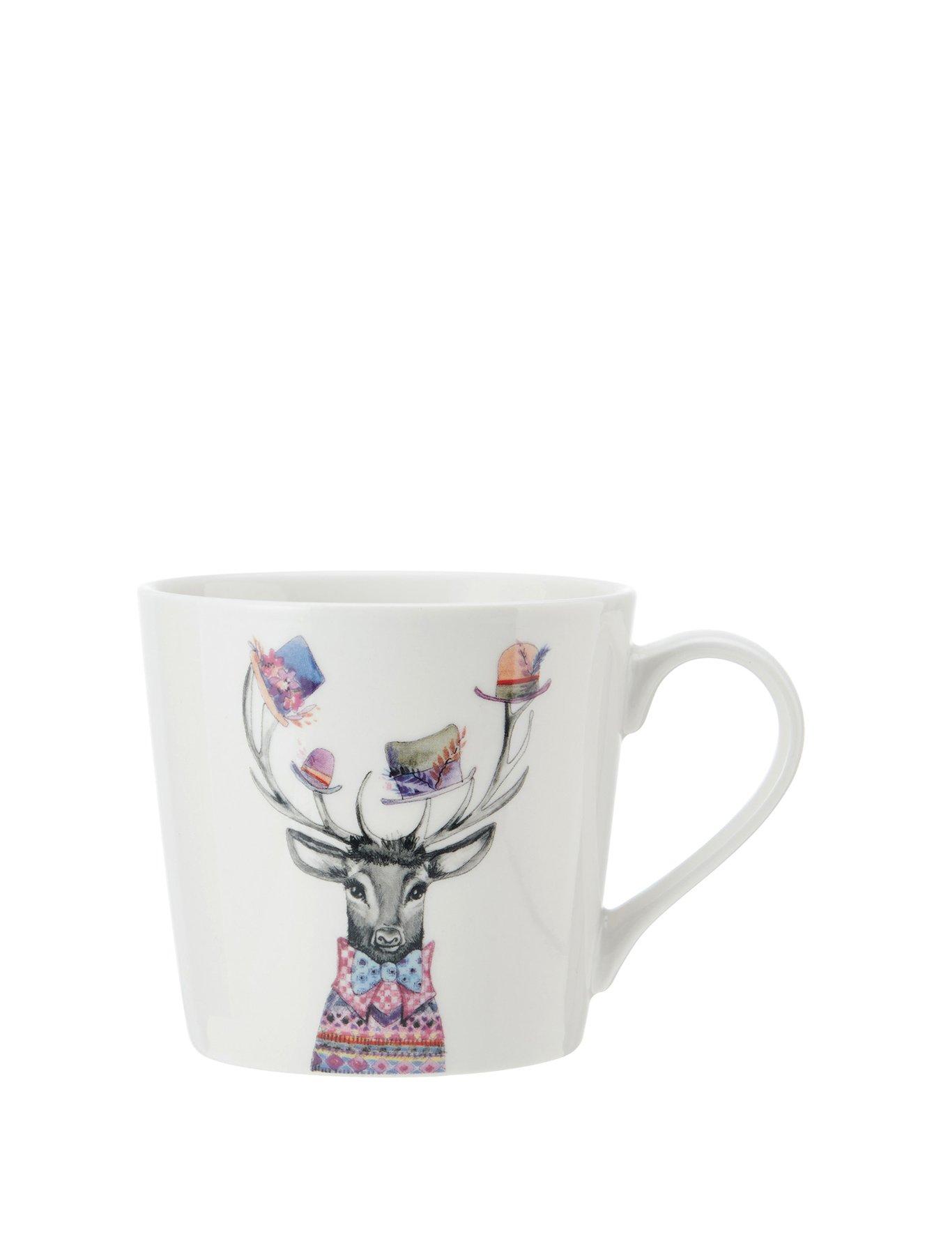 Tasse Porcelaine Mikasa X Tipperleyhill - 380ml, Motif Lapin, Or Véritable - Cadeau Élégant