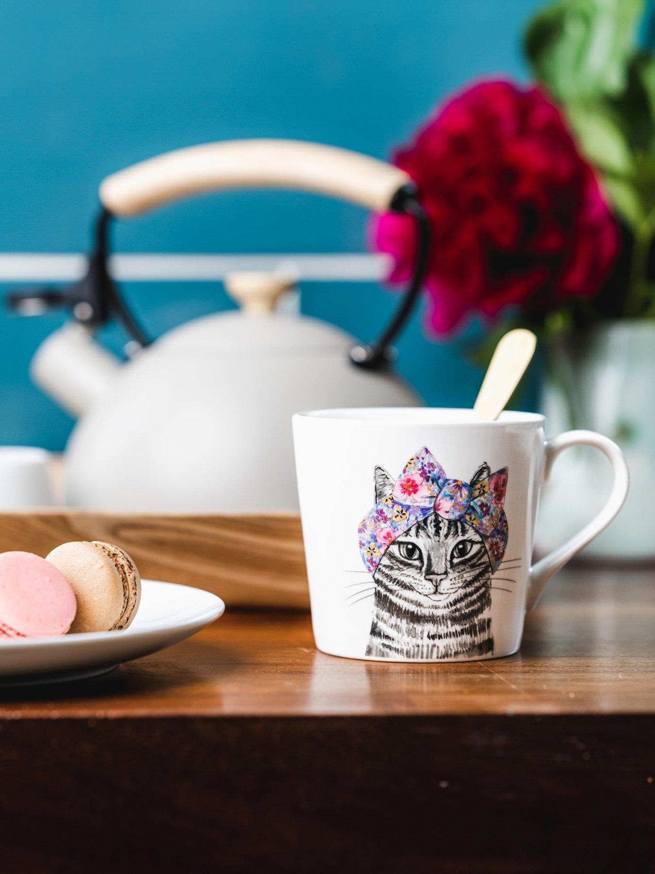 Product photograph of Mikasa X Tipperleyhill 380ml Fine China Mug Cat from very.co.uk