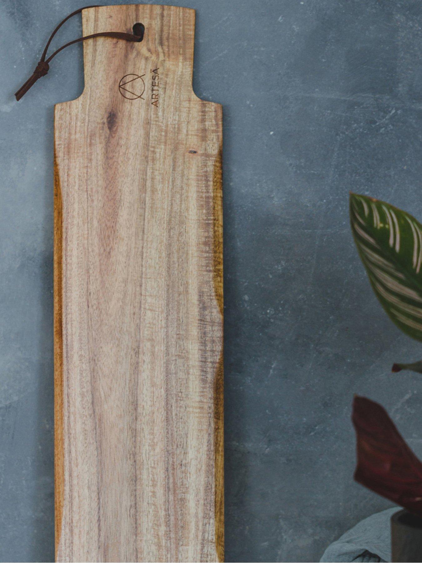 Image 6 of 7 of Artesa Acacia Wood Serving Plank/baguette Board, 48x13cm