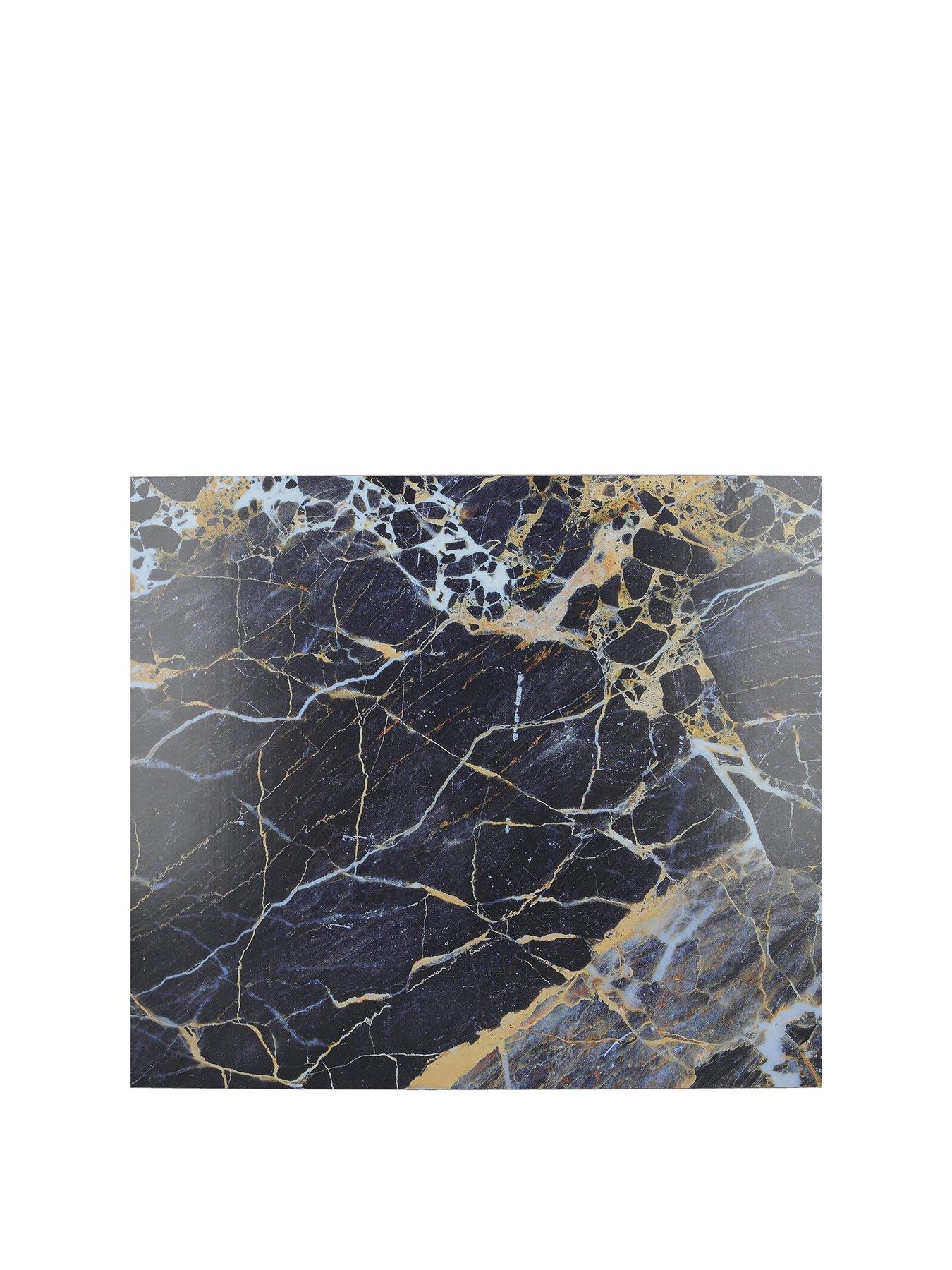 Image 2 of 5 of Creative Tops Marble Effect Set Of Four Large Placemats, Navy Marble Effect, 40 X 29cm