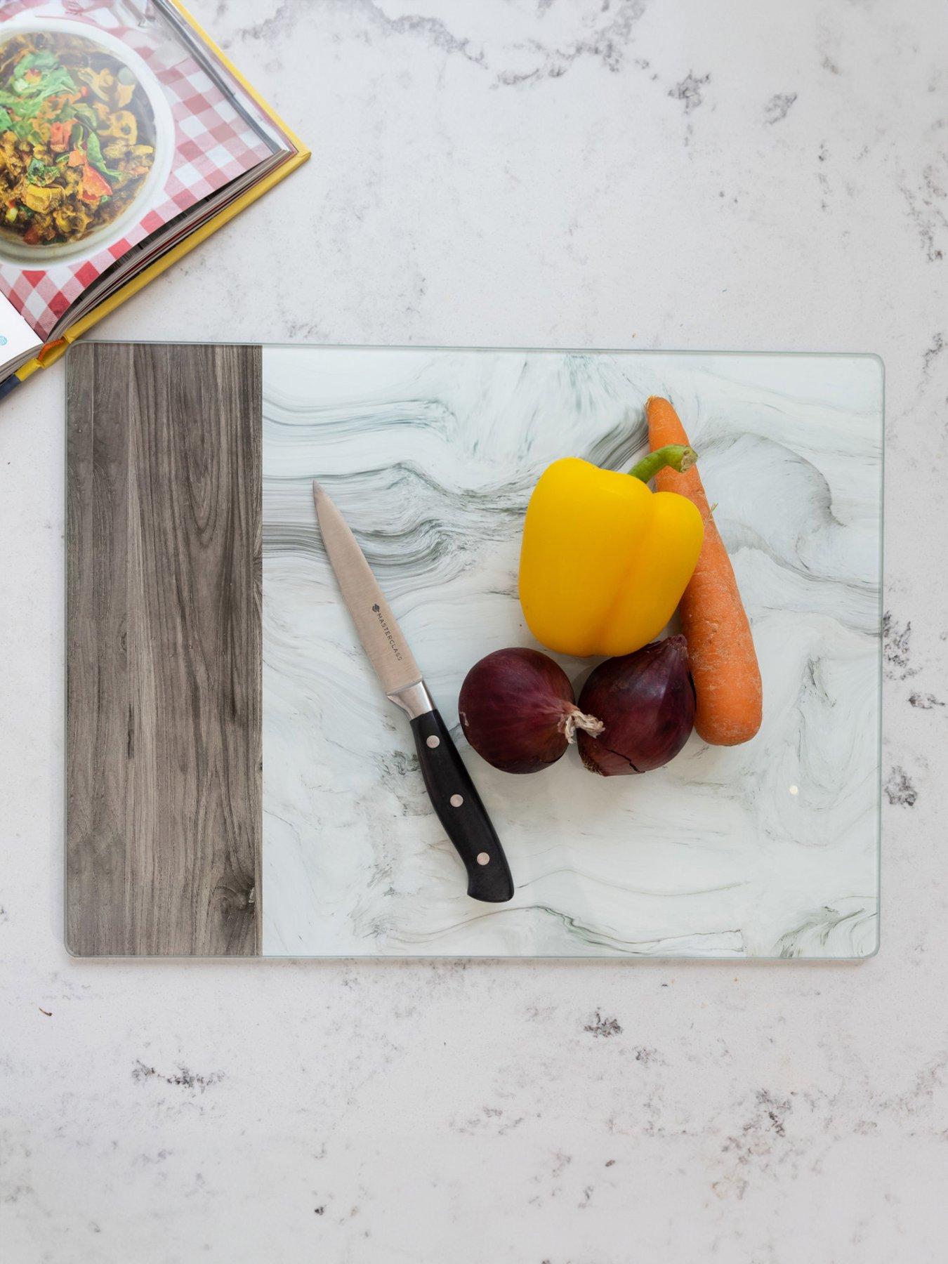 Product photograph of Creative Tops Marble Effect Work Surface Protector 40x30cm from very.co.uk