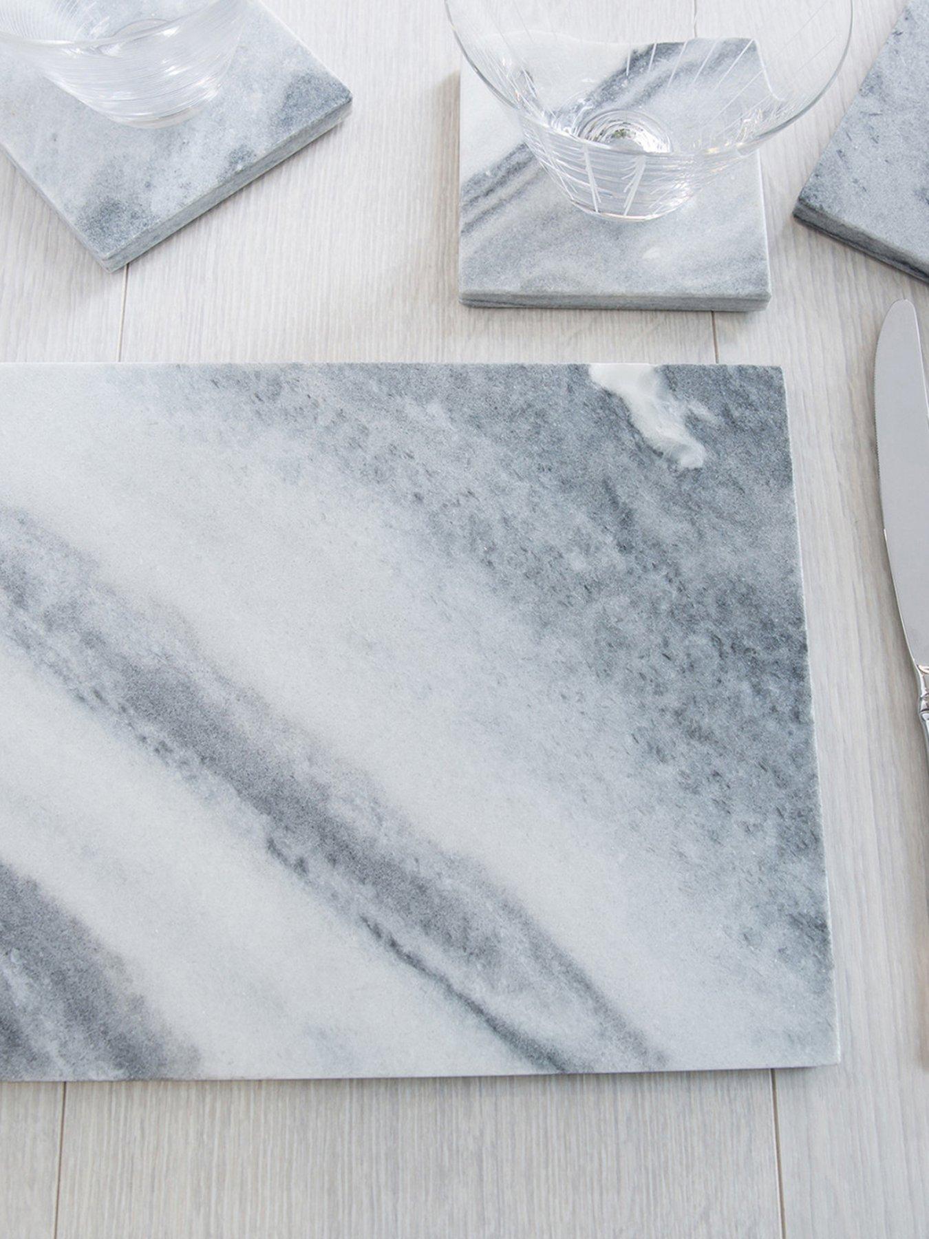 undefined Naturals Marble Pack Of 2 Mats, 29.5x21cm