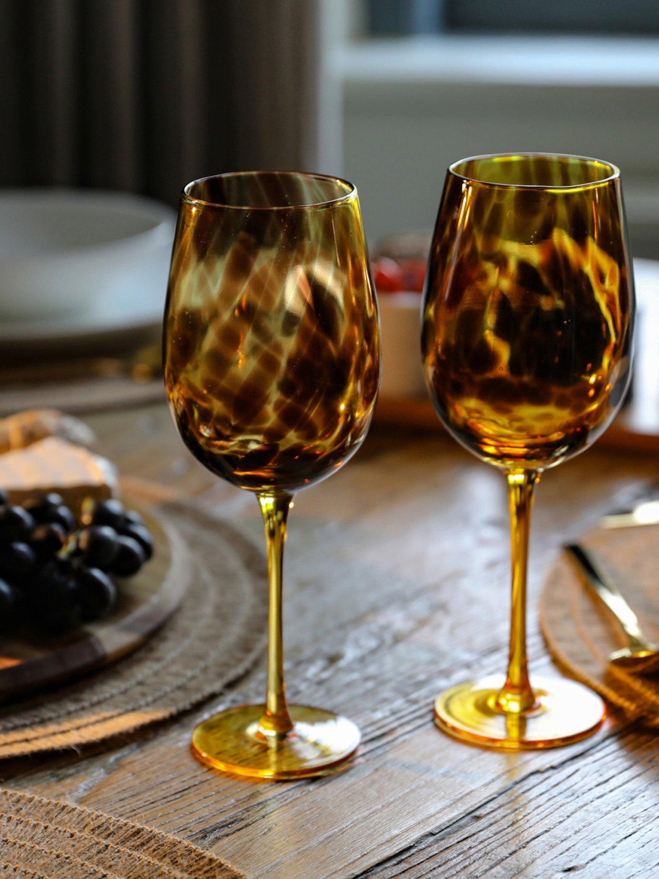 Product photograph of Barcraft Tortoiseshell Glassware Gift Set 550ml from very.co.uk