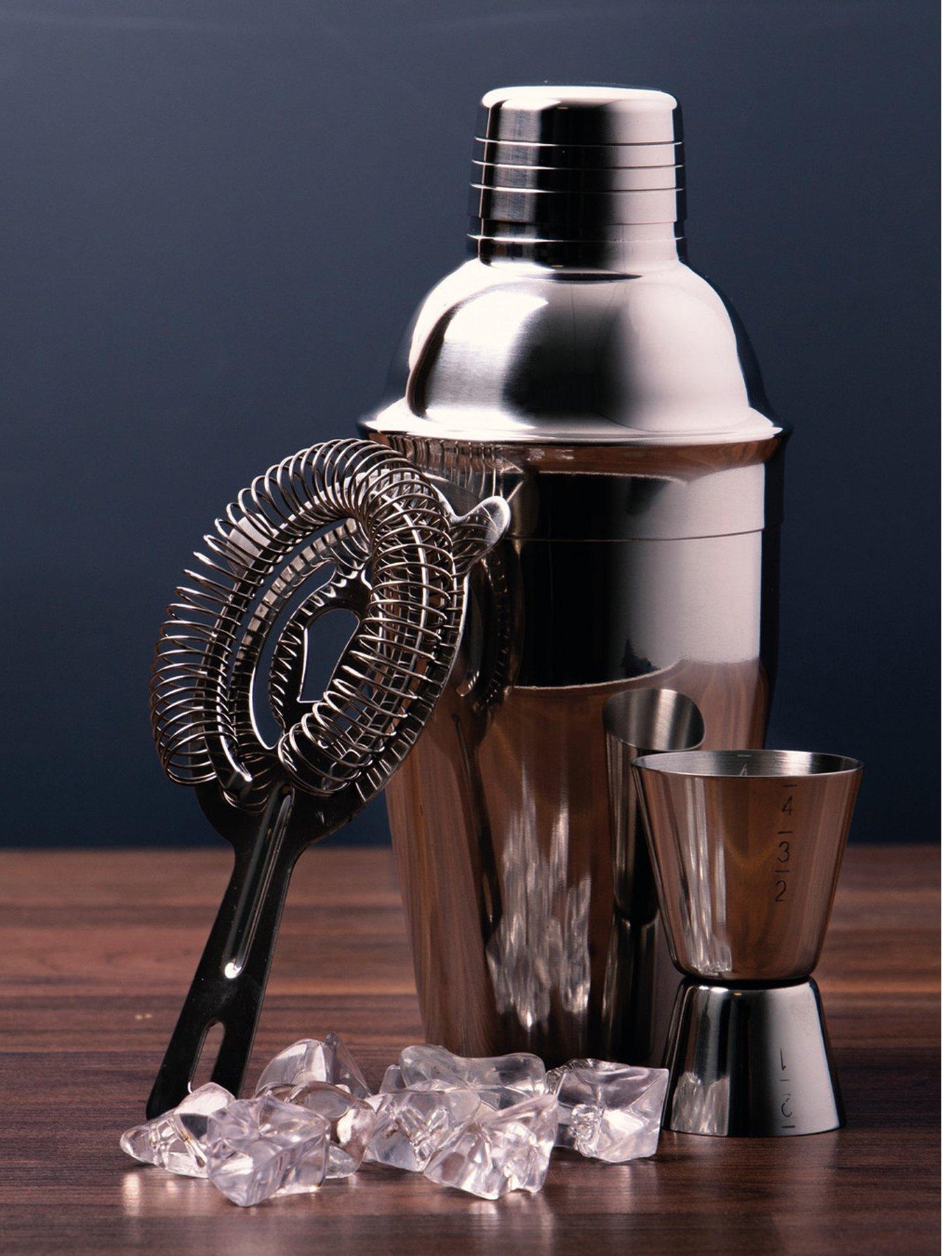 Product photograph of Barcraft Stainless Steel Three Piece Cocktail Gift Set from very.co.uk