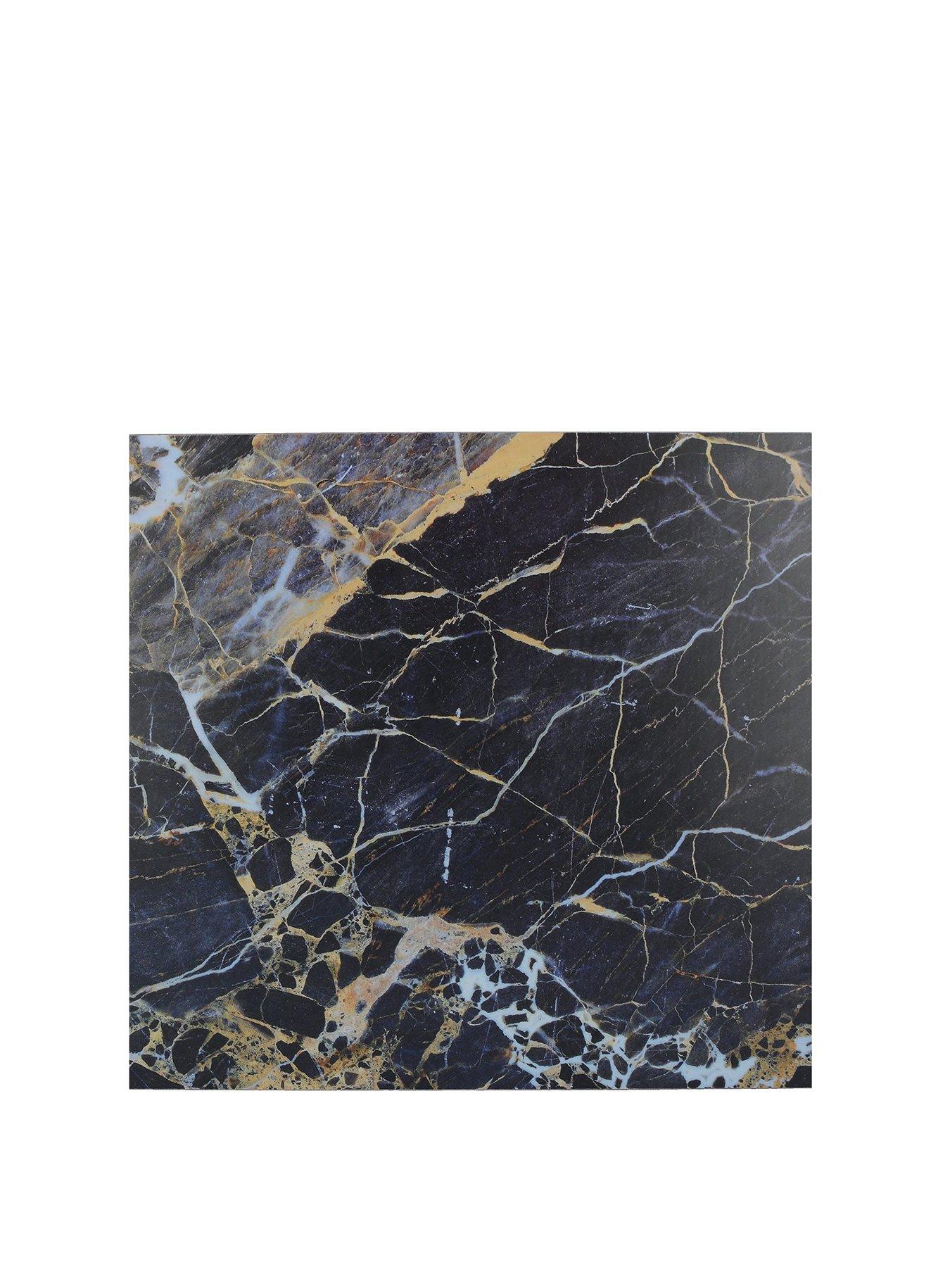 Image 2 of 4 of Creative Tops Set of 6 Premium Placemats, Navy Marble Effect