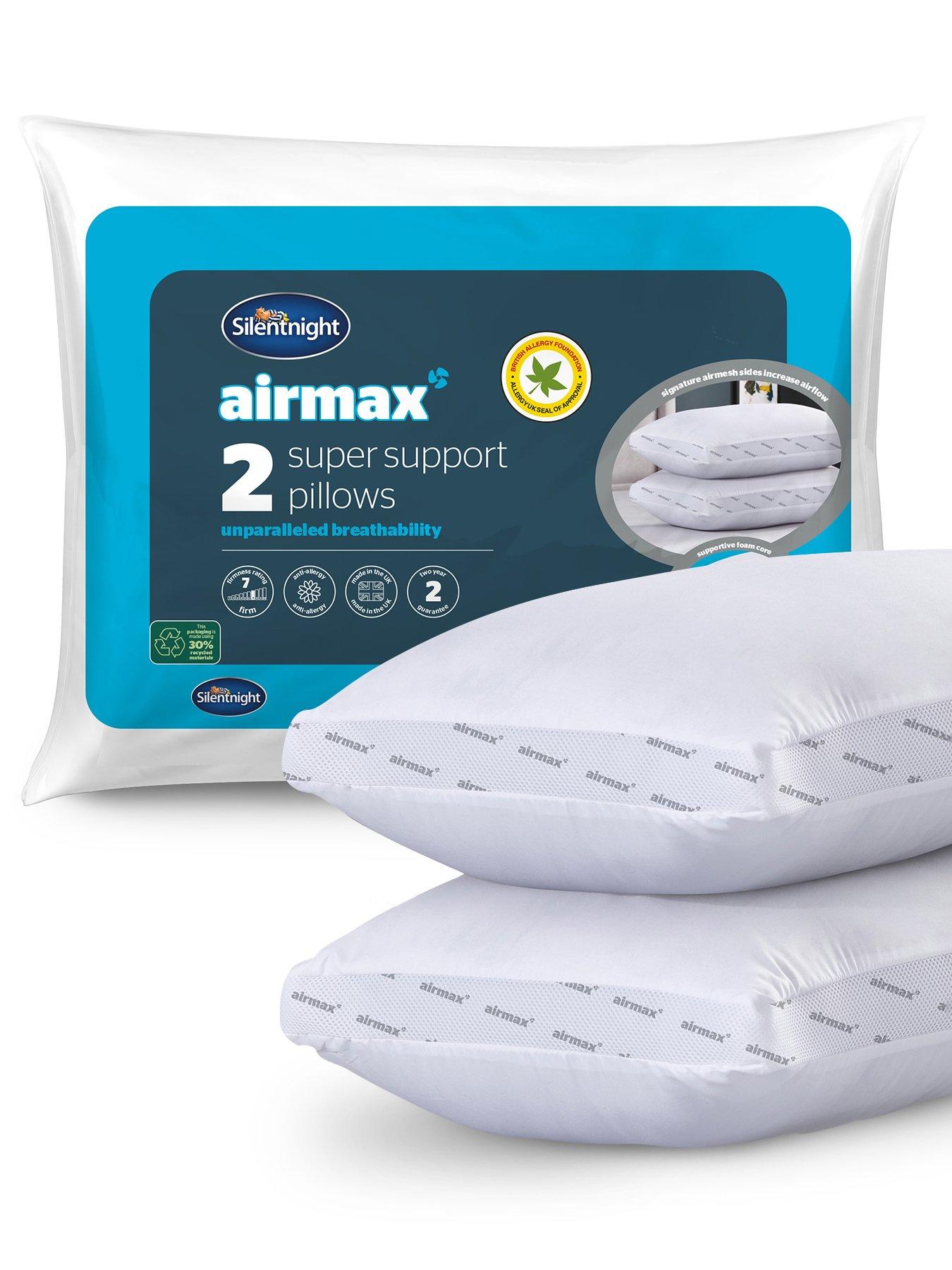 Product photograph of Silentnight Airmax Super Support Pillow - 2 Pack from very.co.uk