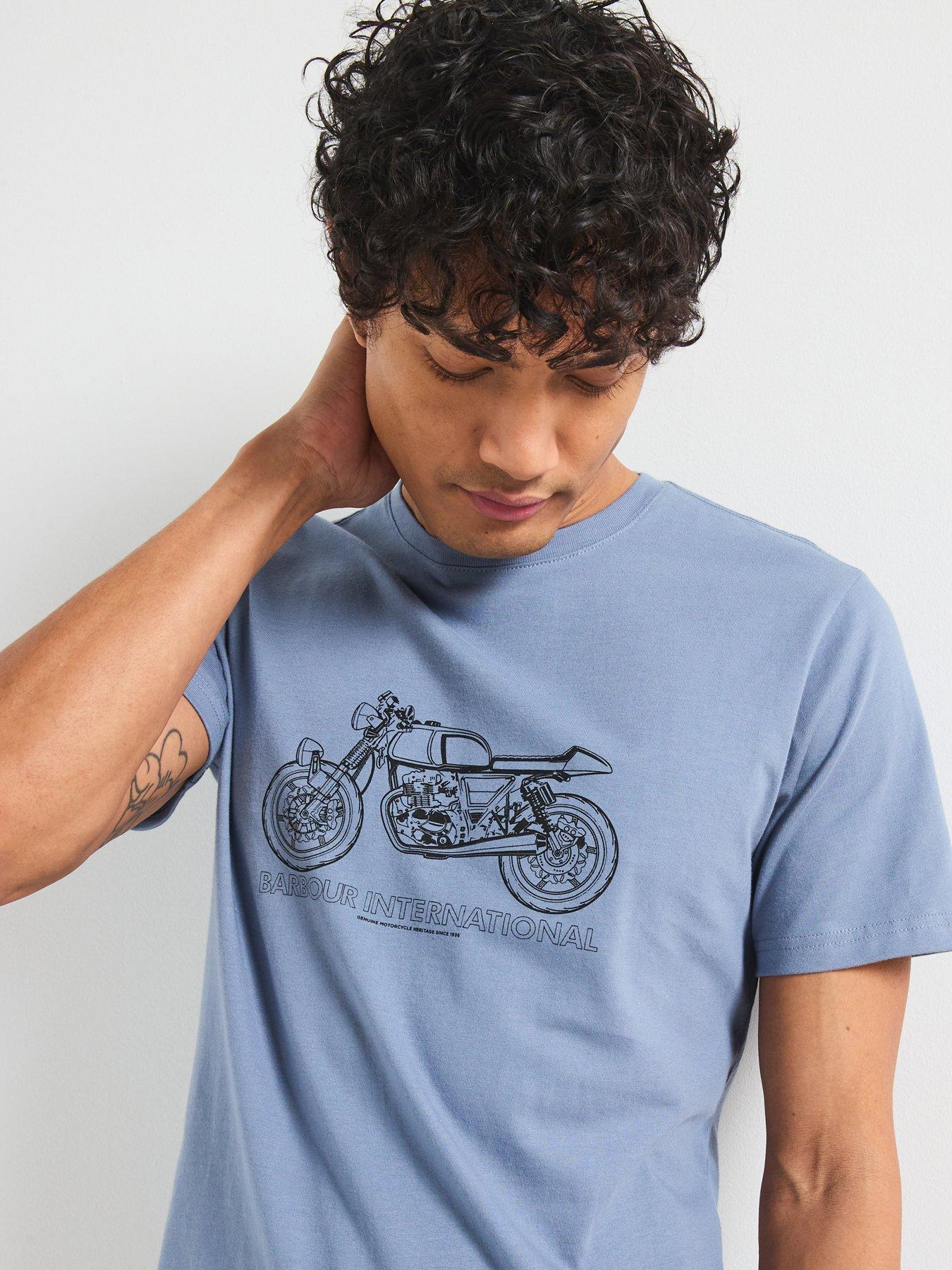 Image 4 of 6 of Barbour International Venture Graphic T-Shirt- Blue