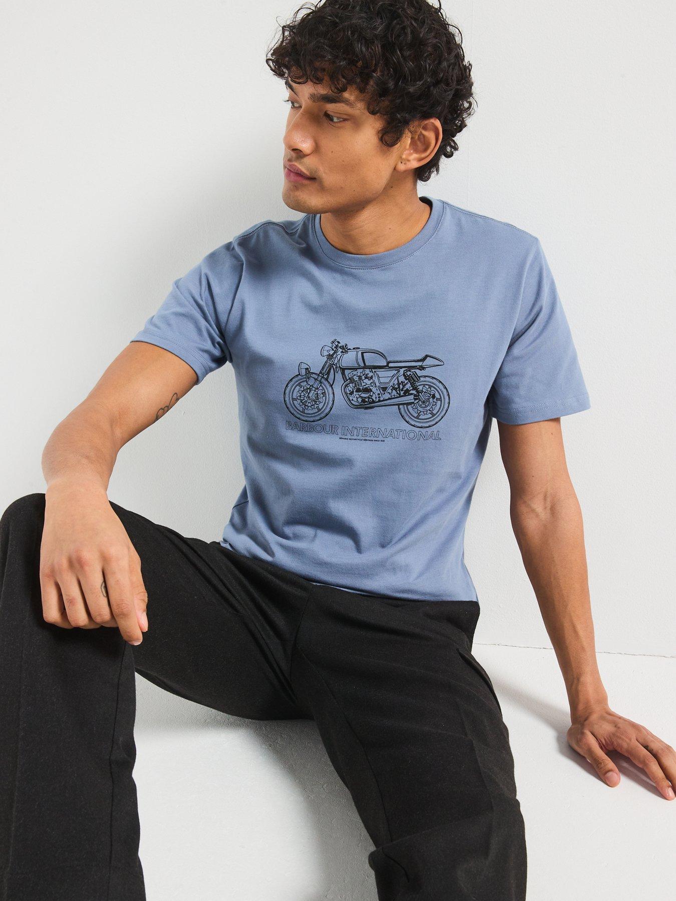 Image 5 of 6 of Barbour International Venture Graphic T-Shirt- Blue