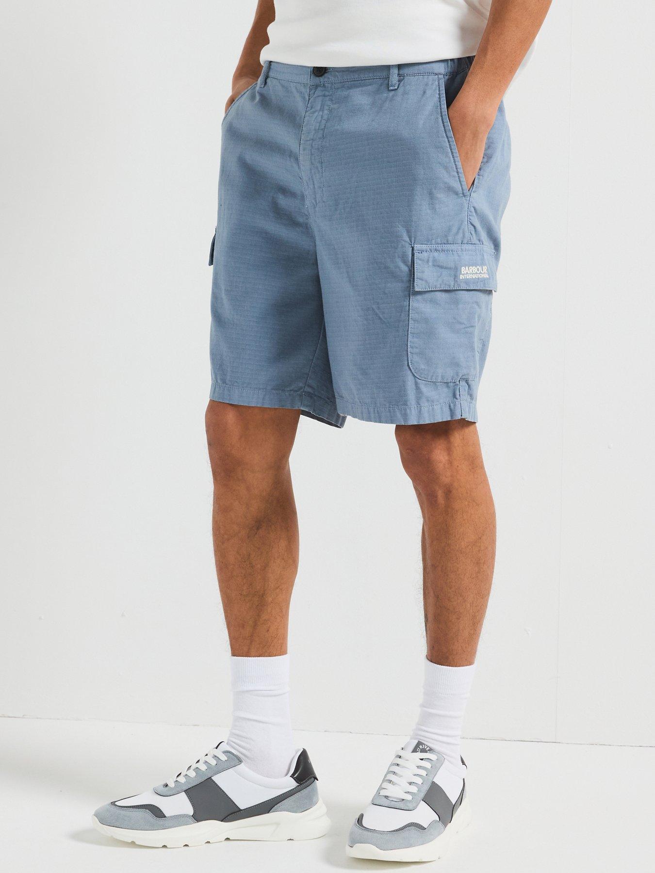 undefined Barbour International Ripstop Cargo Shorts- Blue