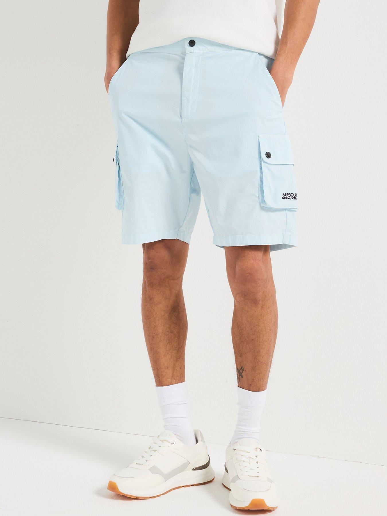 undefined Inline Casual Shorts- Light Blue
