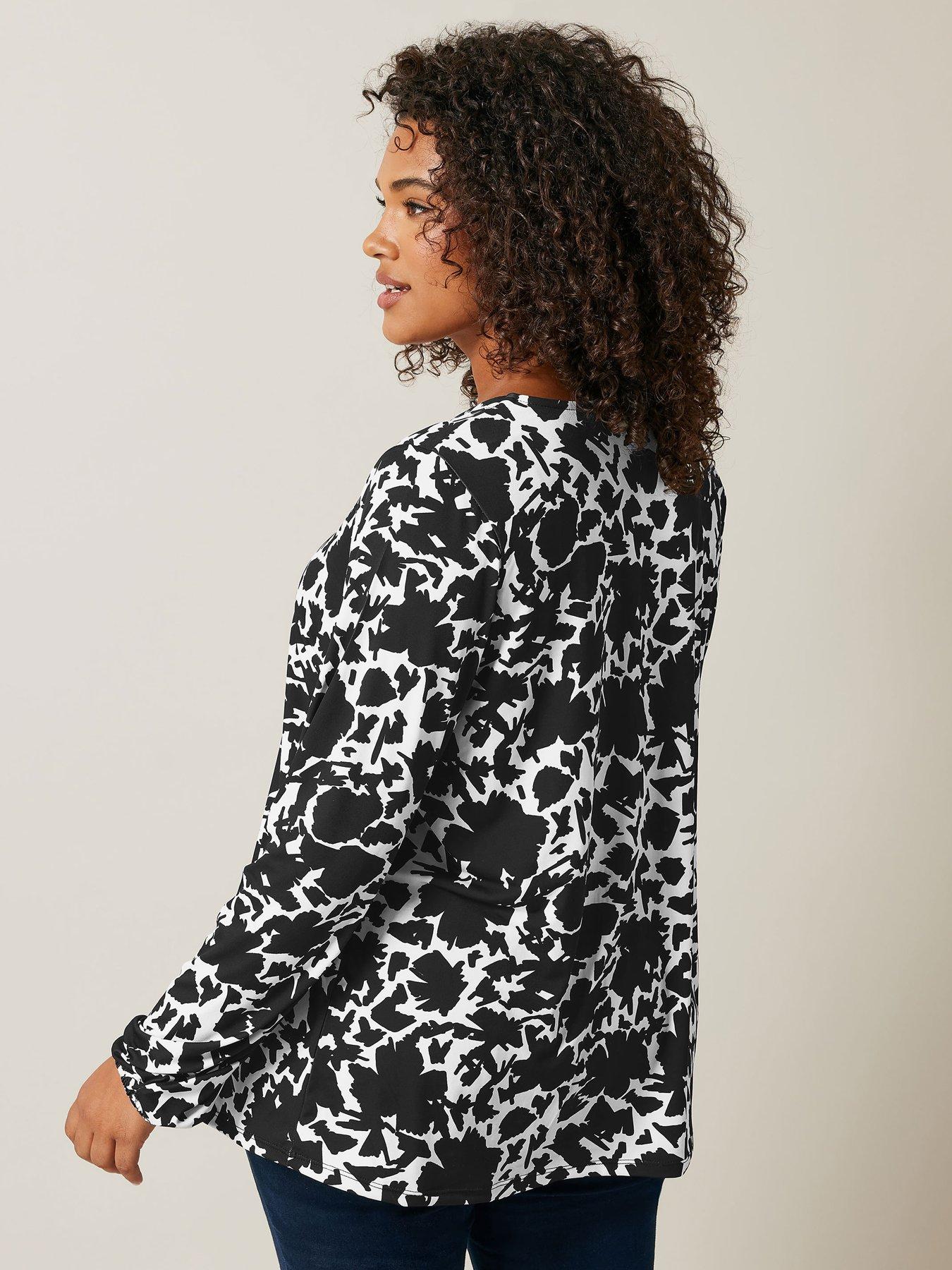 Image 2 of 4 of Evans Stud Jersey Top - Black