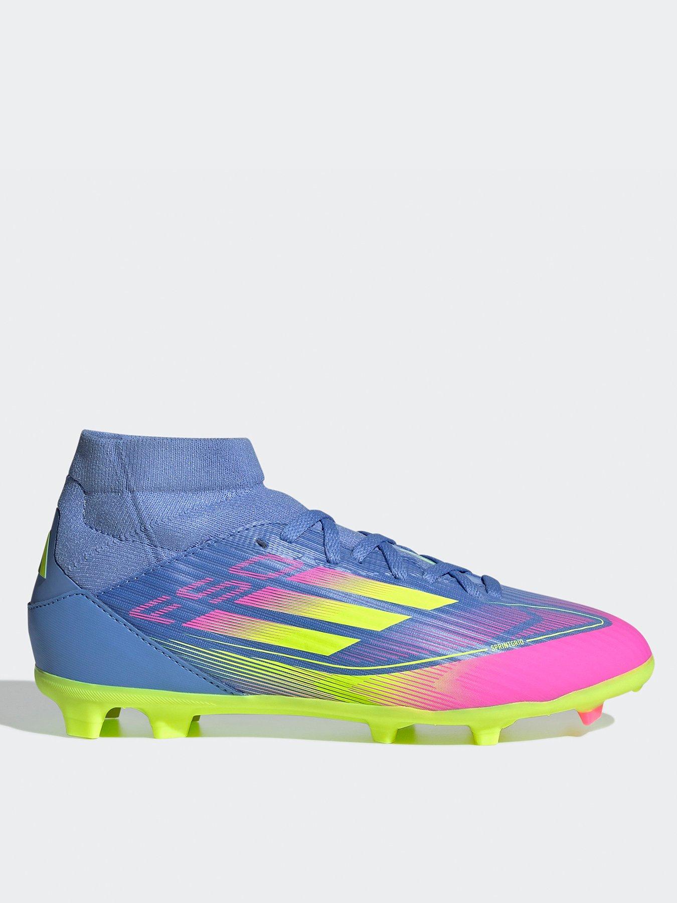 adidas Junior F50 League Mid Firm Ground Football Boot - Blue