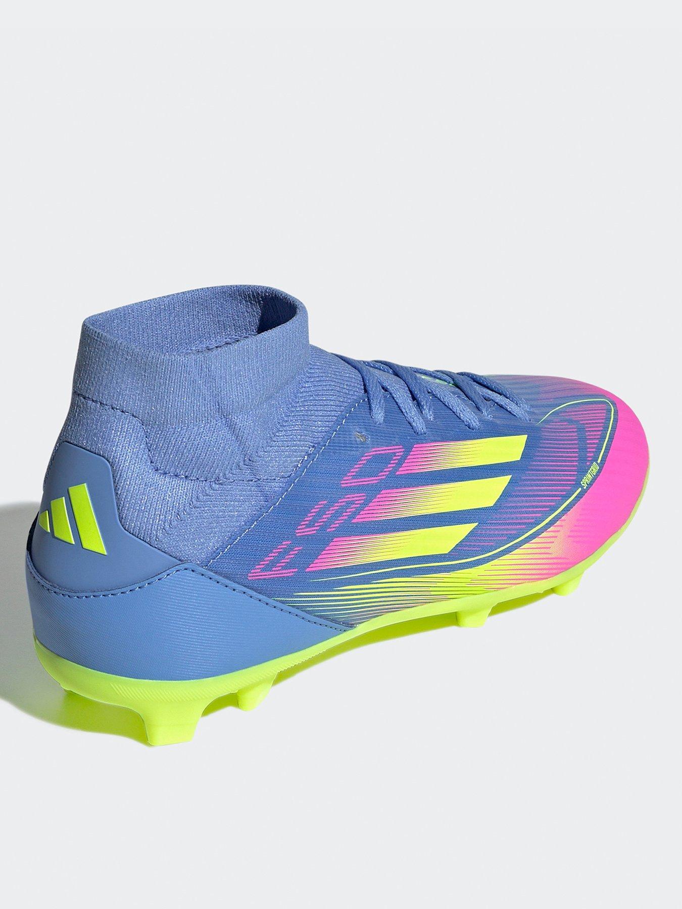 adidas Junior F50 League Mid Firm Ground Football Boot Blue Very