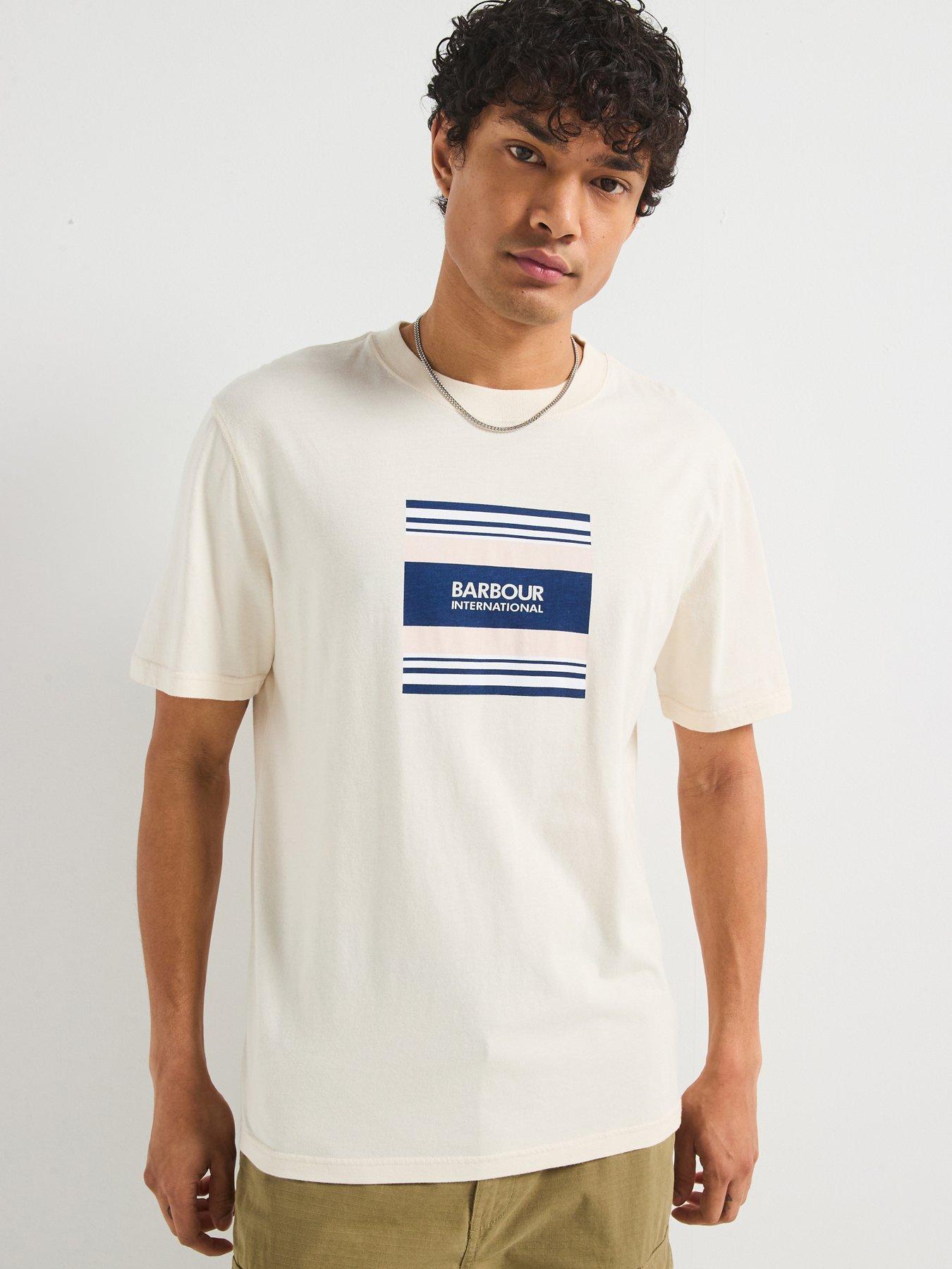 undefined Garland Graphic Striped T-Shirt- Grey