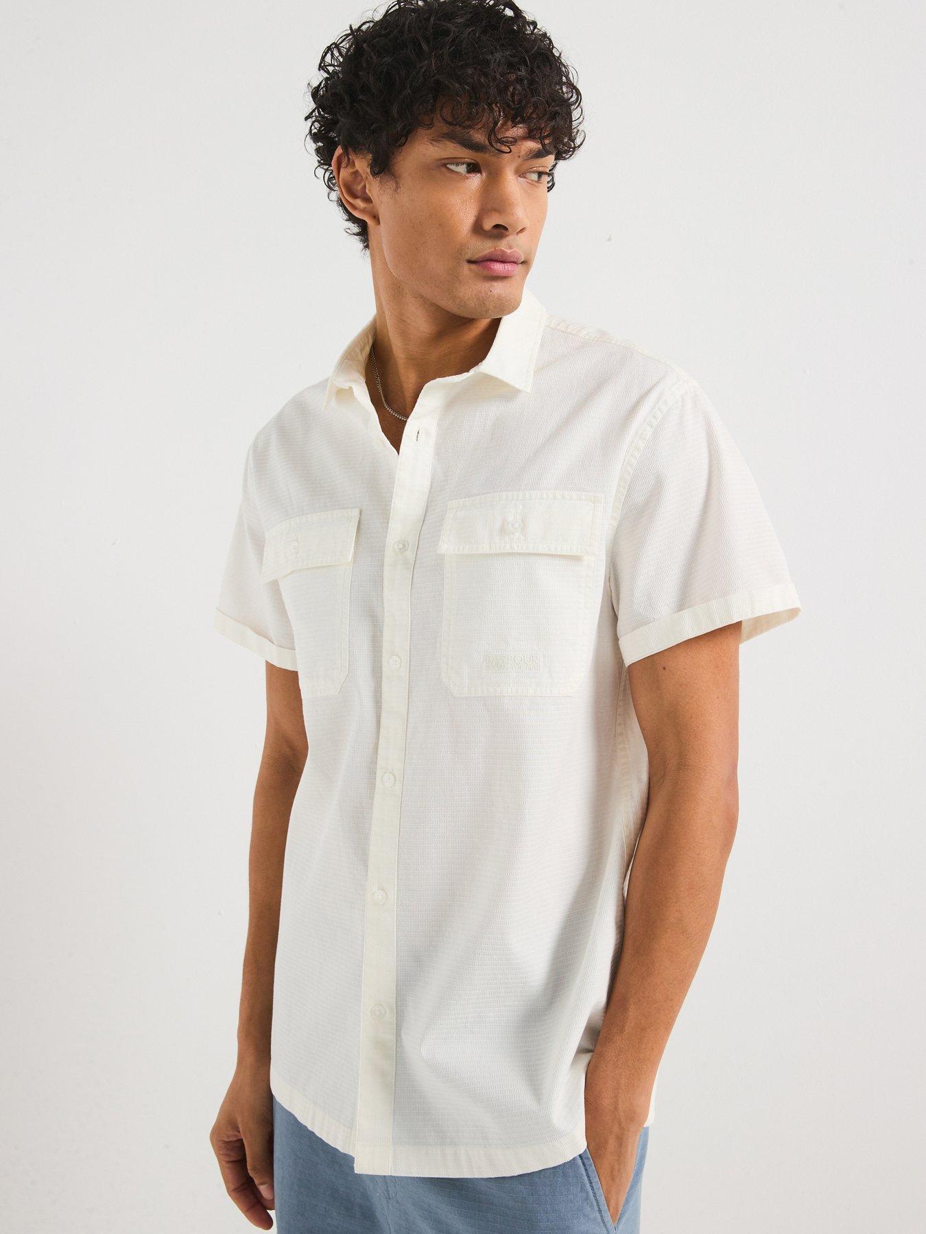 undefined Joshua Jacquard Texture Shirt - White