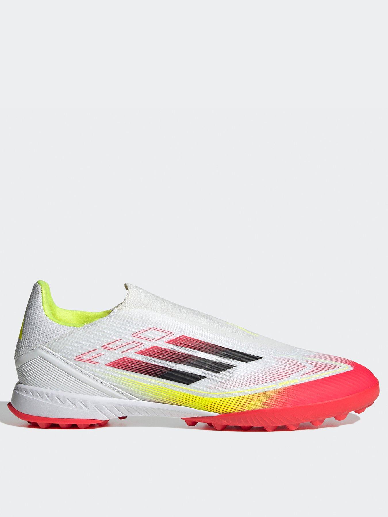 adidas Mens F50 League Laceless Astro Turf Football Boot White