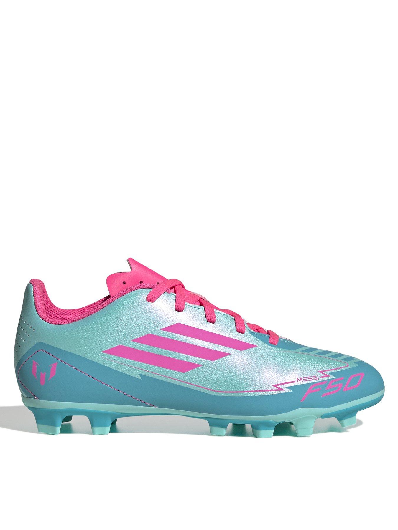 Image of adidas Junior F50 Club Messi Firm Ground Football Boots- Pink