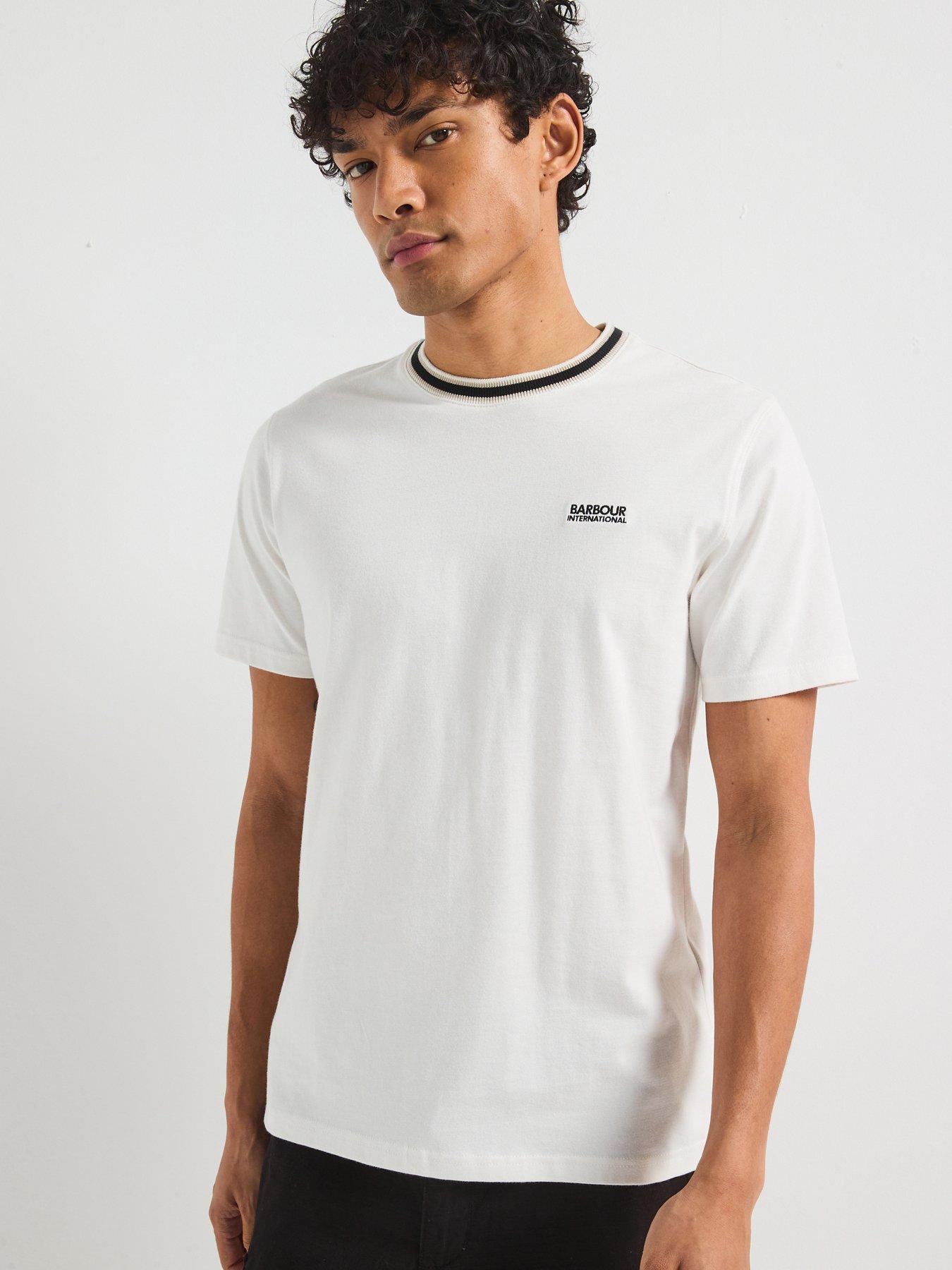 undefined Luca Tipping Detail T-Shirt - White