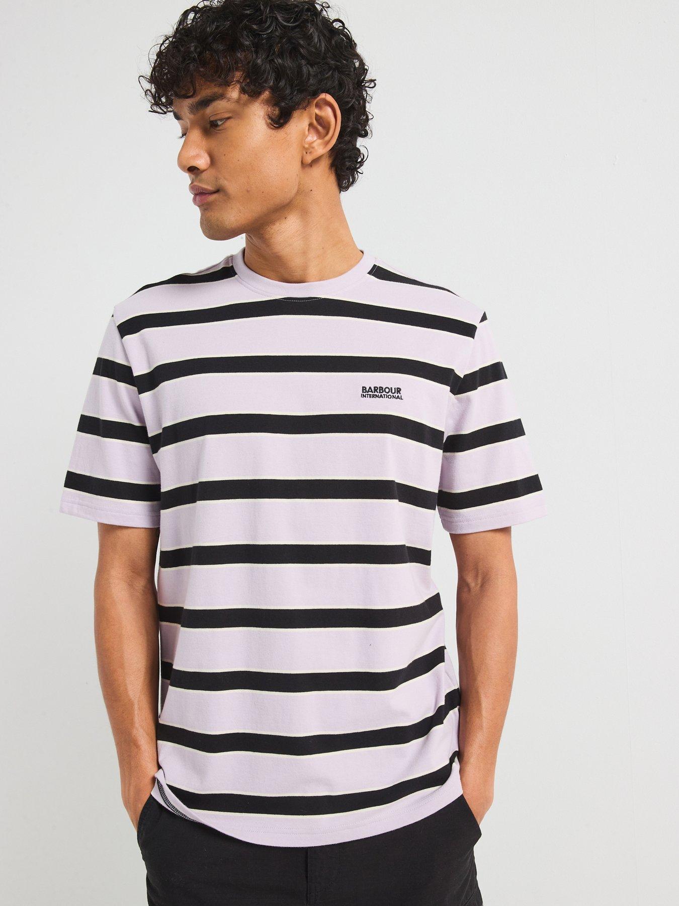 undefined Luca Stripe T-Shirt- Light Purple