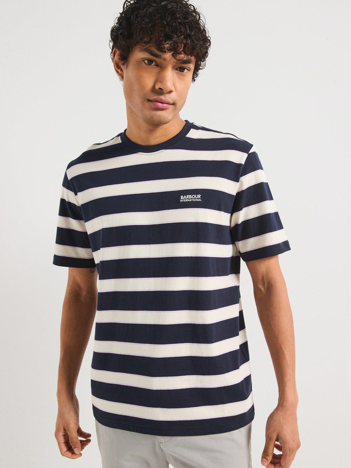 undefined Luca Stripe T-Shirt - Navy