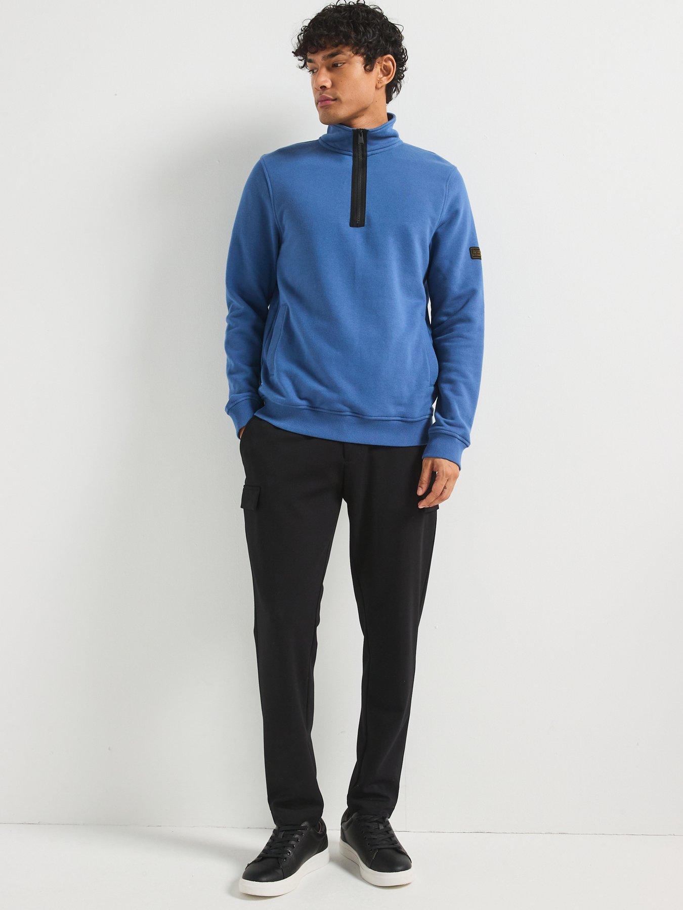 Image 3 of 6 of Barbour International Outline Funnel Neck Sweat Top - Blue
