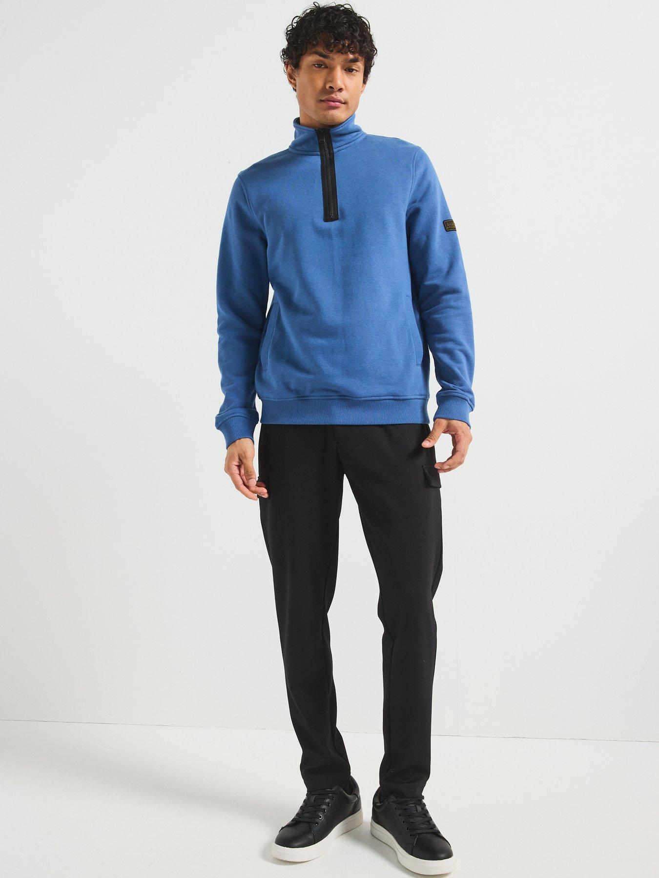 Image 4 of 6 of Barbour International Outline Funnel Neck Sweat Top - Blue