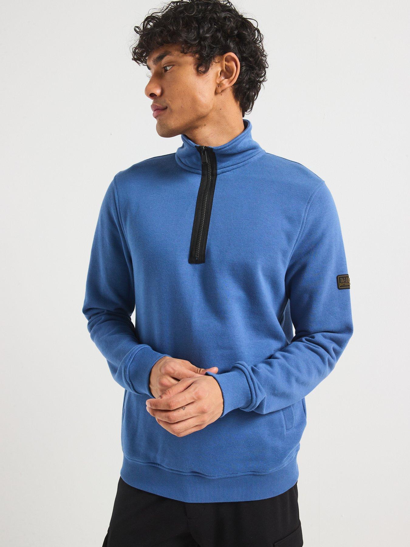 Image 5 of 6 of Barbour International Outline Funnel Neck Sweat Top - Blue