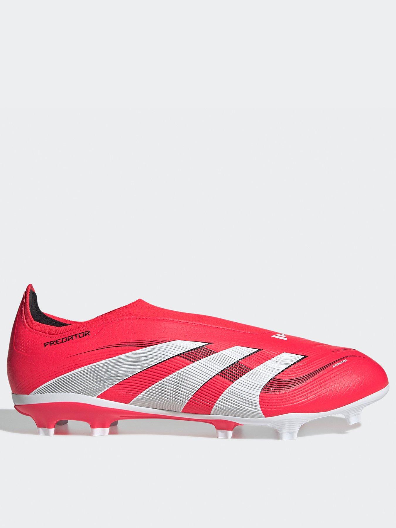 adidas Mens Predator League Laceless Firm Ground Football Boot, Red, Size 12, Men