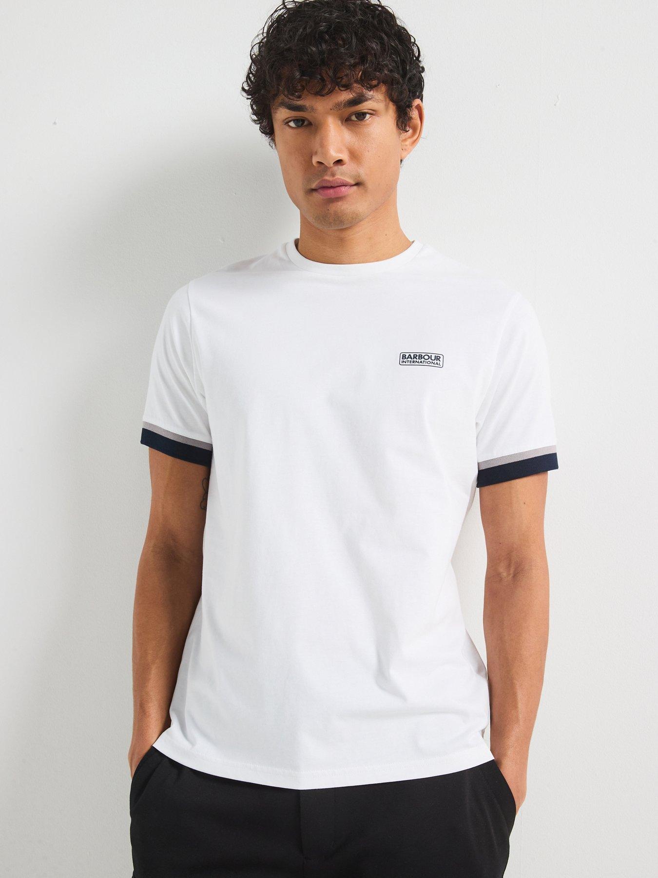 undefined Deep Cuff Evan Tipped T-Shirt - White