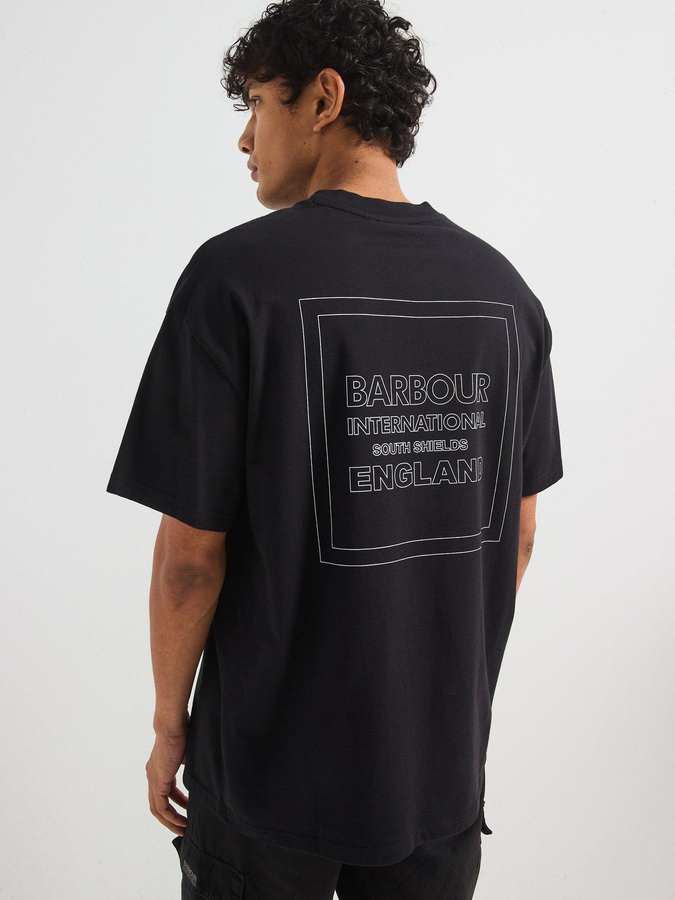 undefined Micro Block Oversized Back Print T-Shirt - Black