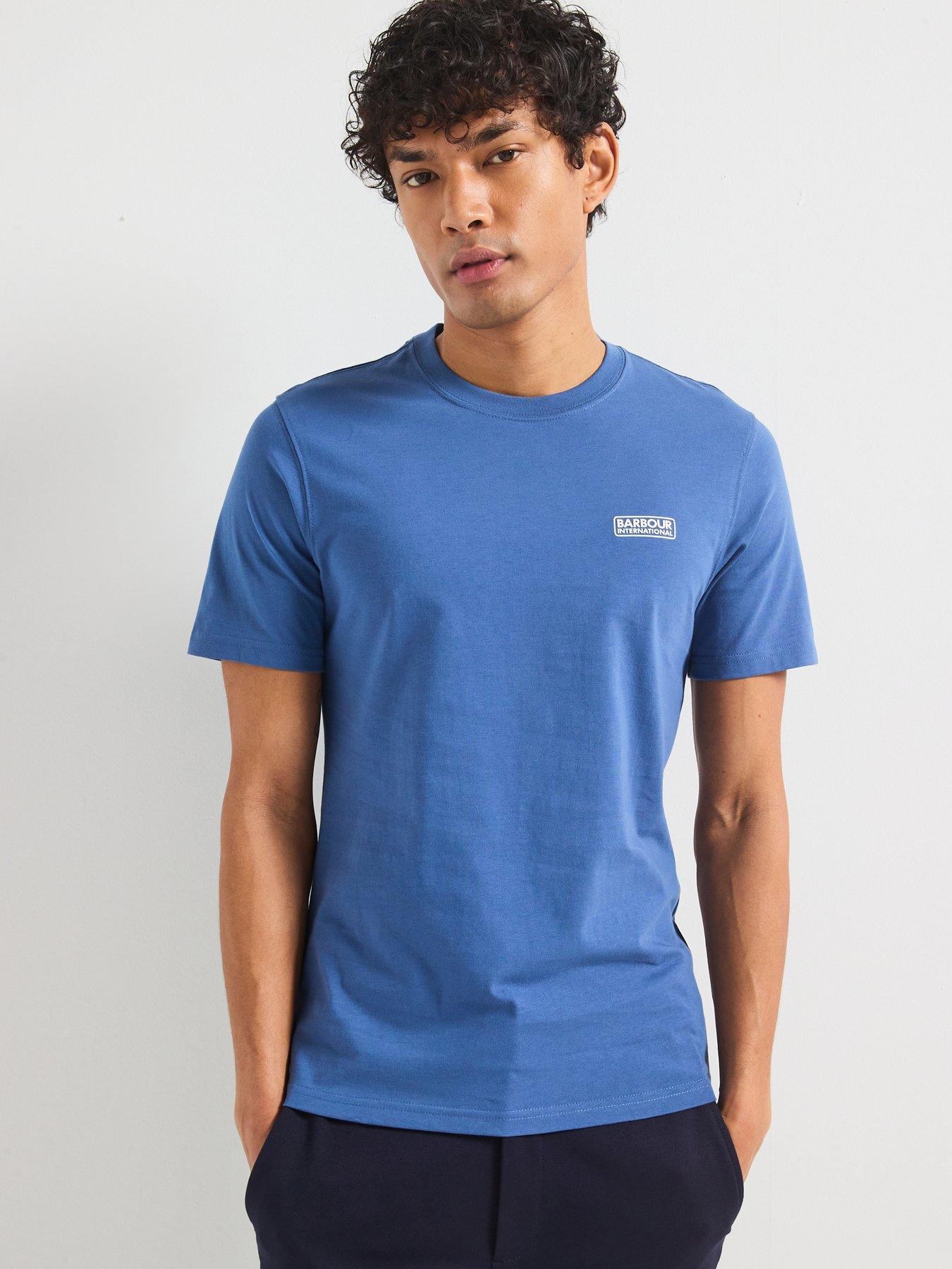 undefined Small Logo Short Sleeve T-Shirt- Blue