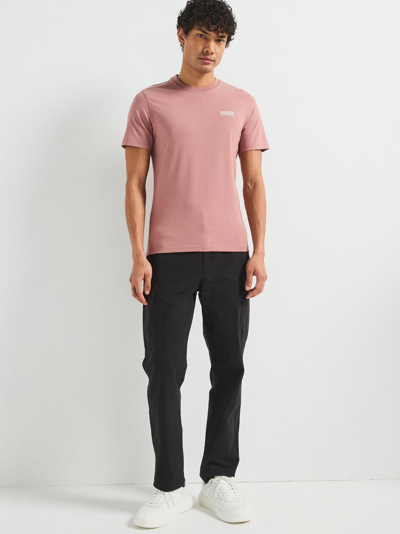 Image 3 of 6 of Barbour International Small Logo Short Sleeve T-Shirt- Pink