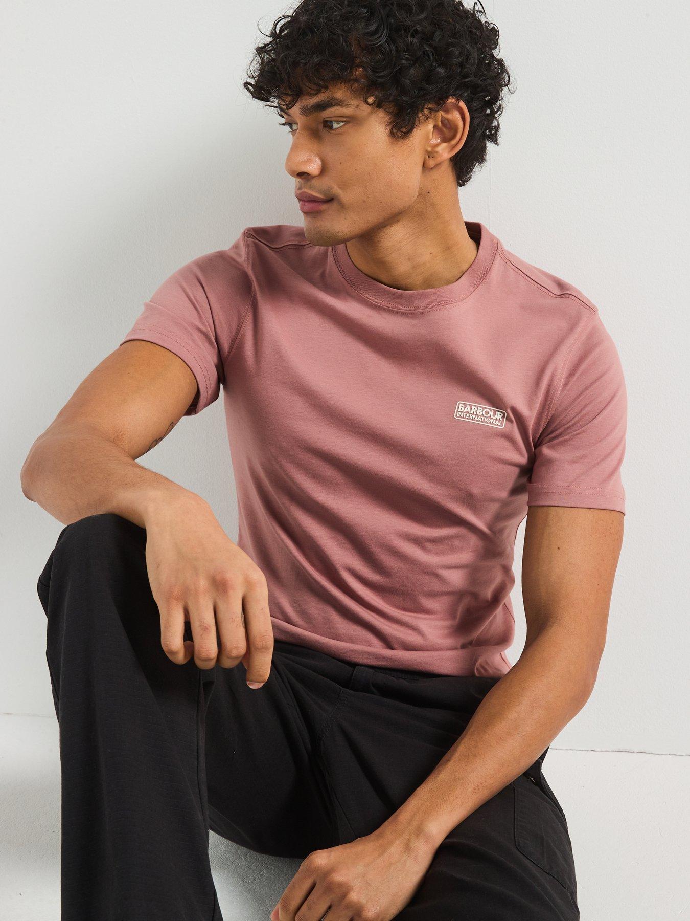 Image 6 of 6 of Barbour International Small Logo Short Sleeve T-Shirt- Pink