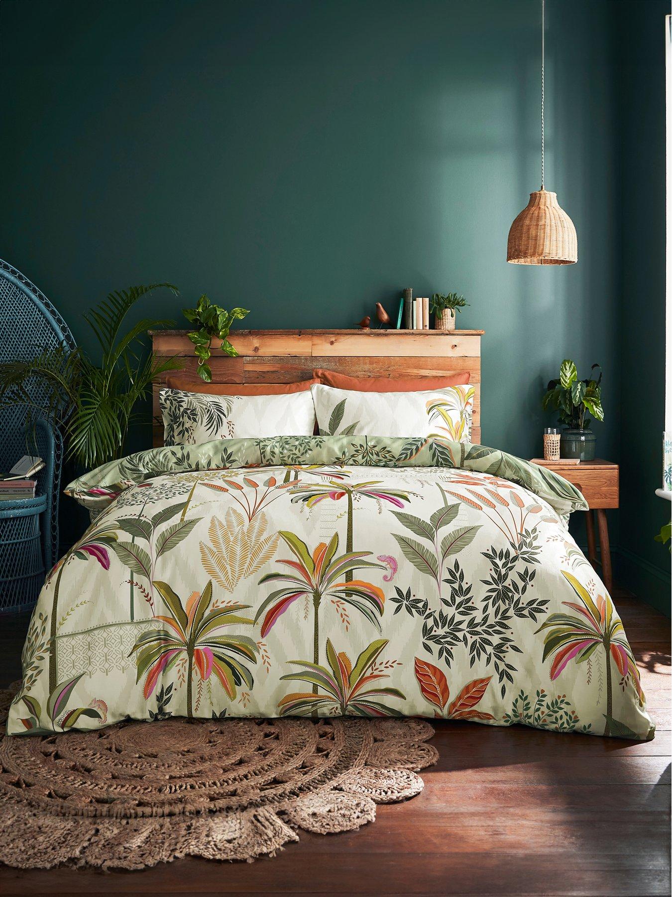 Product photograph of Sara Miller Palm Garden Duvet Set- Super King from very.co.uk