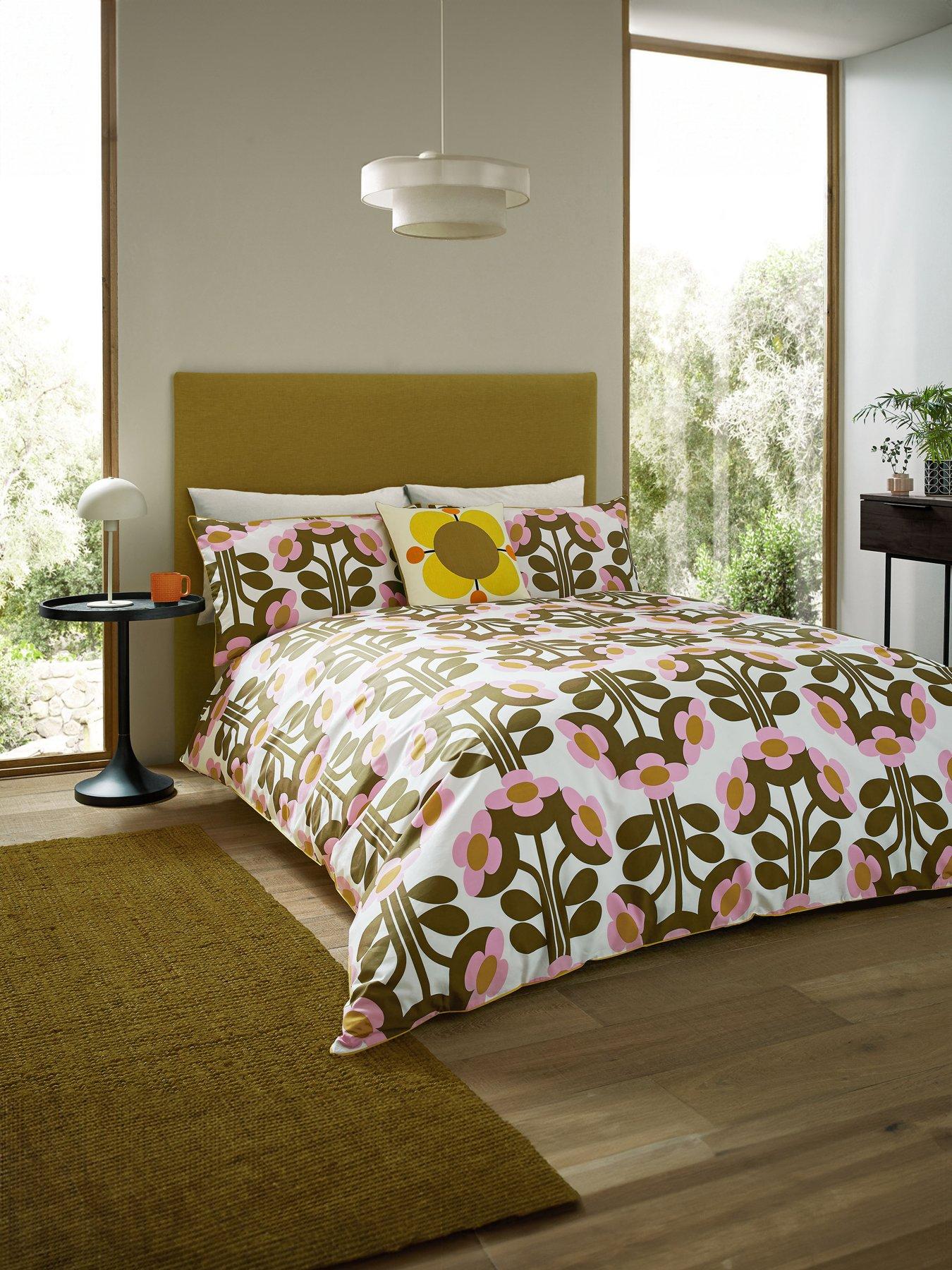 Product photograph of Orla Kiely Buttercup 100 Cotton Duvet Cover Set from very.co.uk