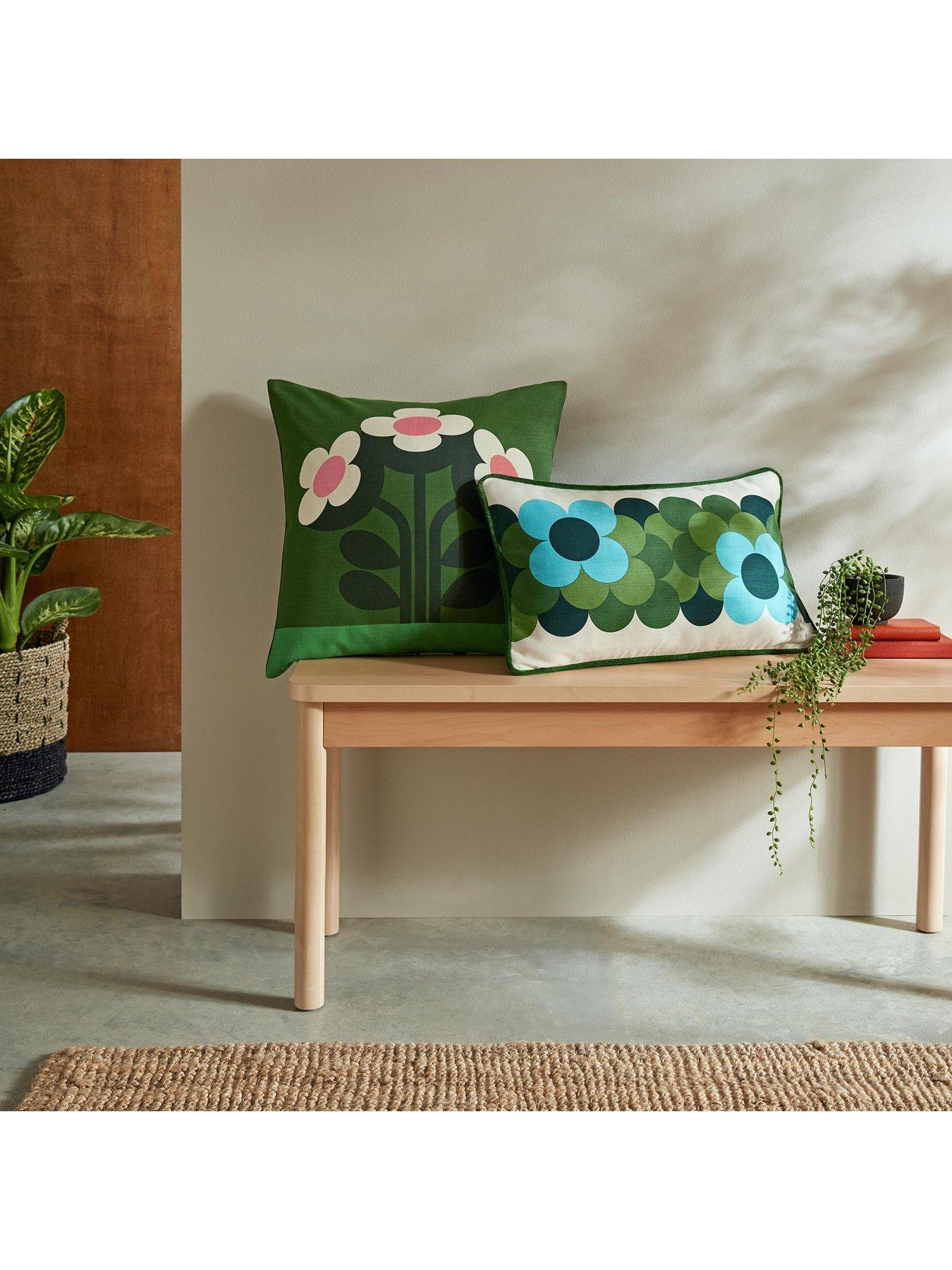 Product photograph of Orla Kiely Buttercup Cushion from very.co.uk